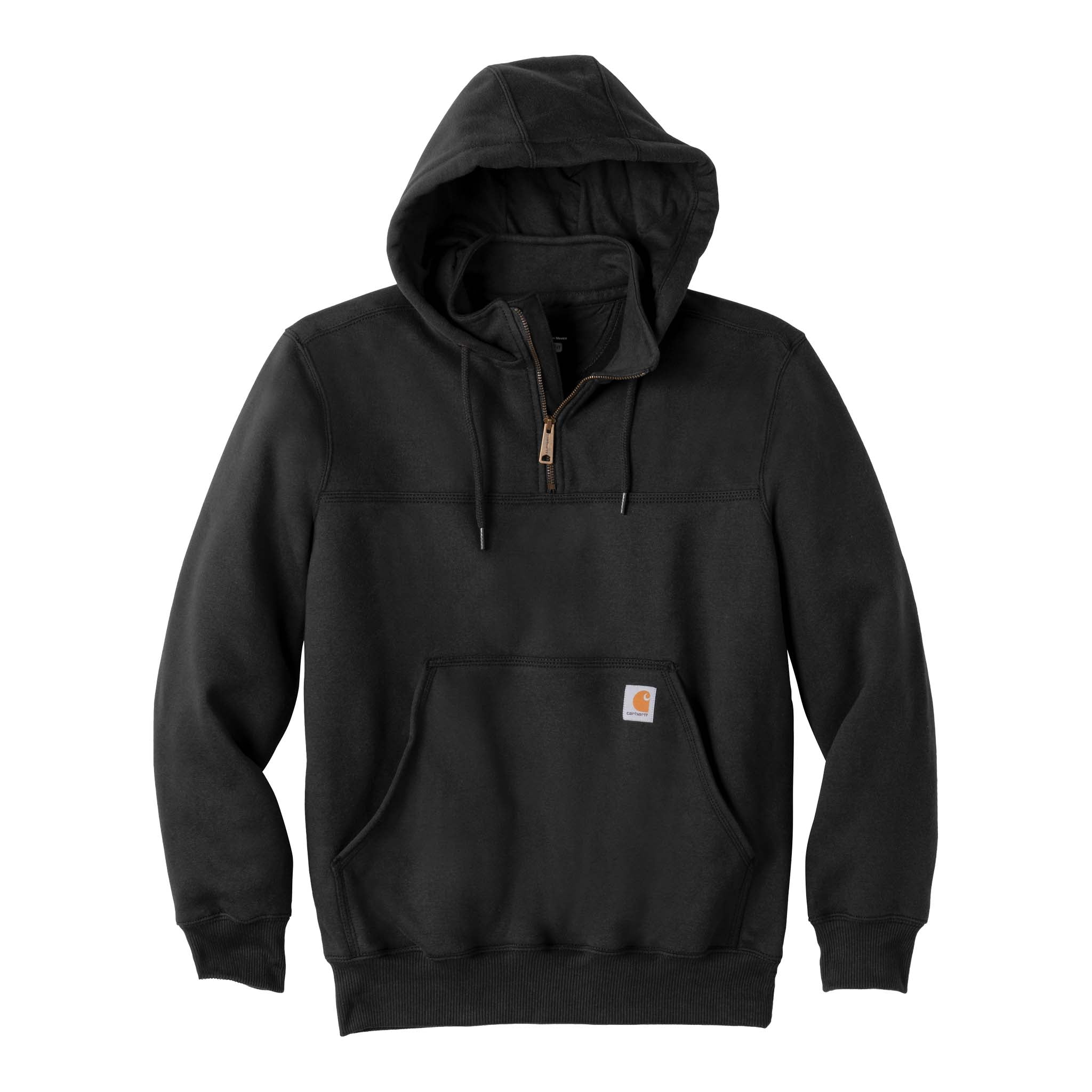Carhartt CT100617 custom hoodie in black, front view
