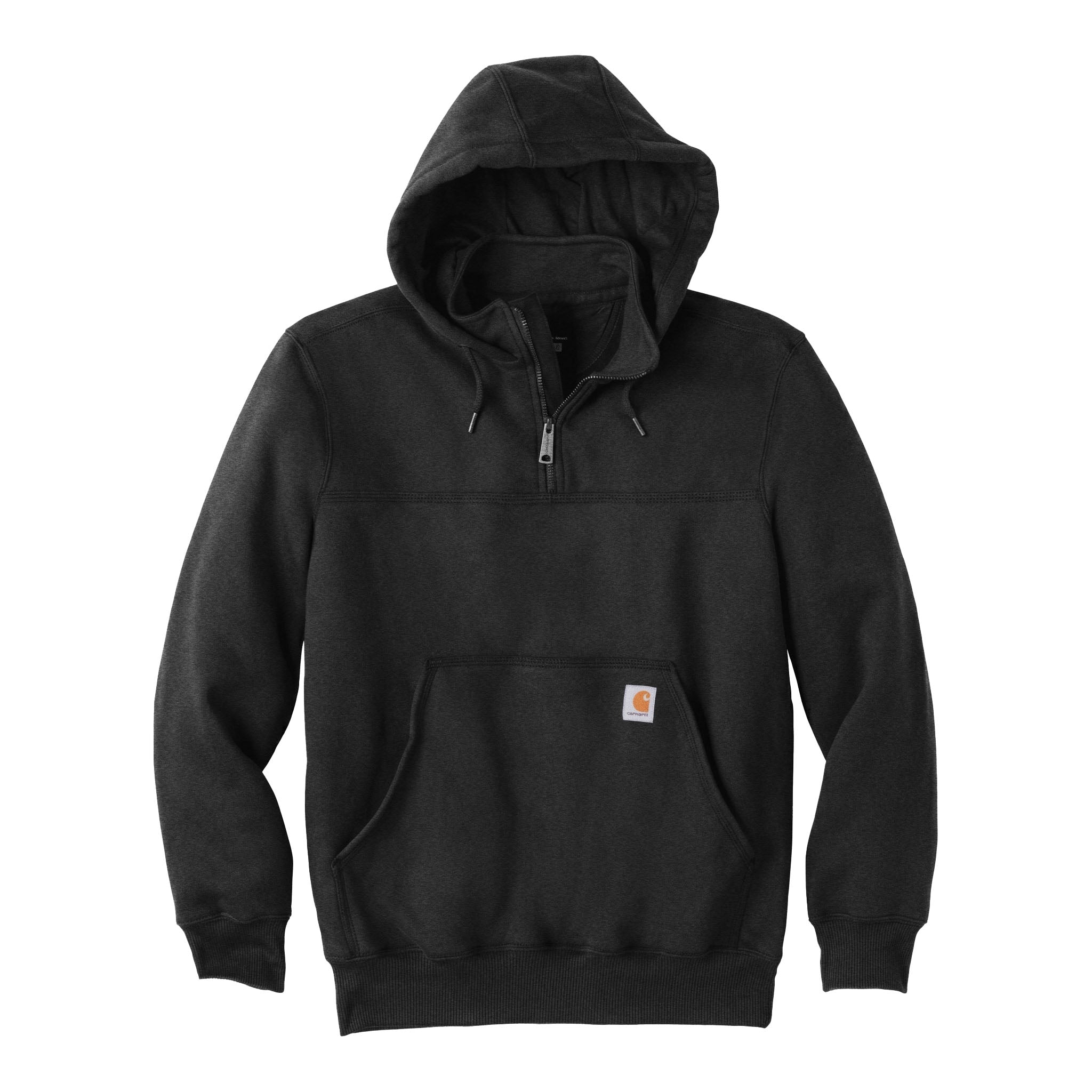 Carhartt CT100617 custom hoodie in black, front view