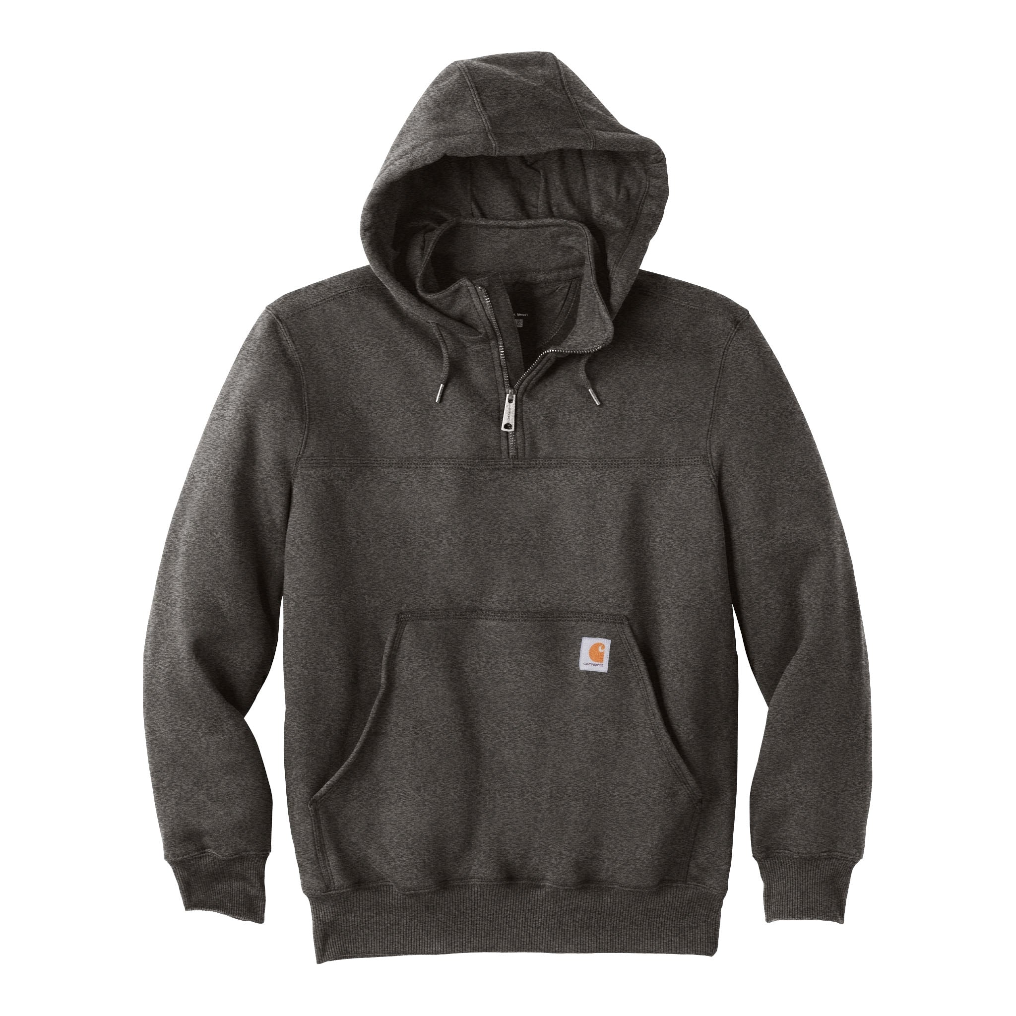 Carhartt CT100617 custom hoodie in carbon heather, front view