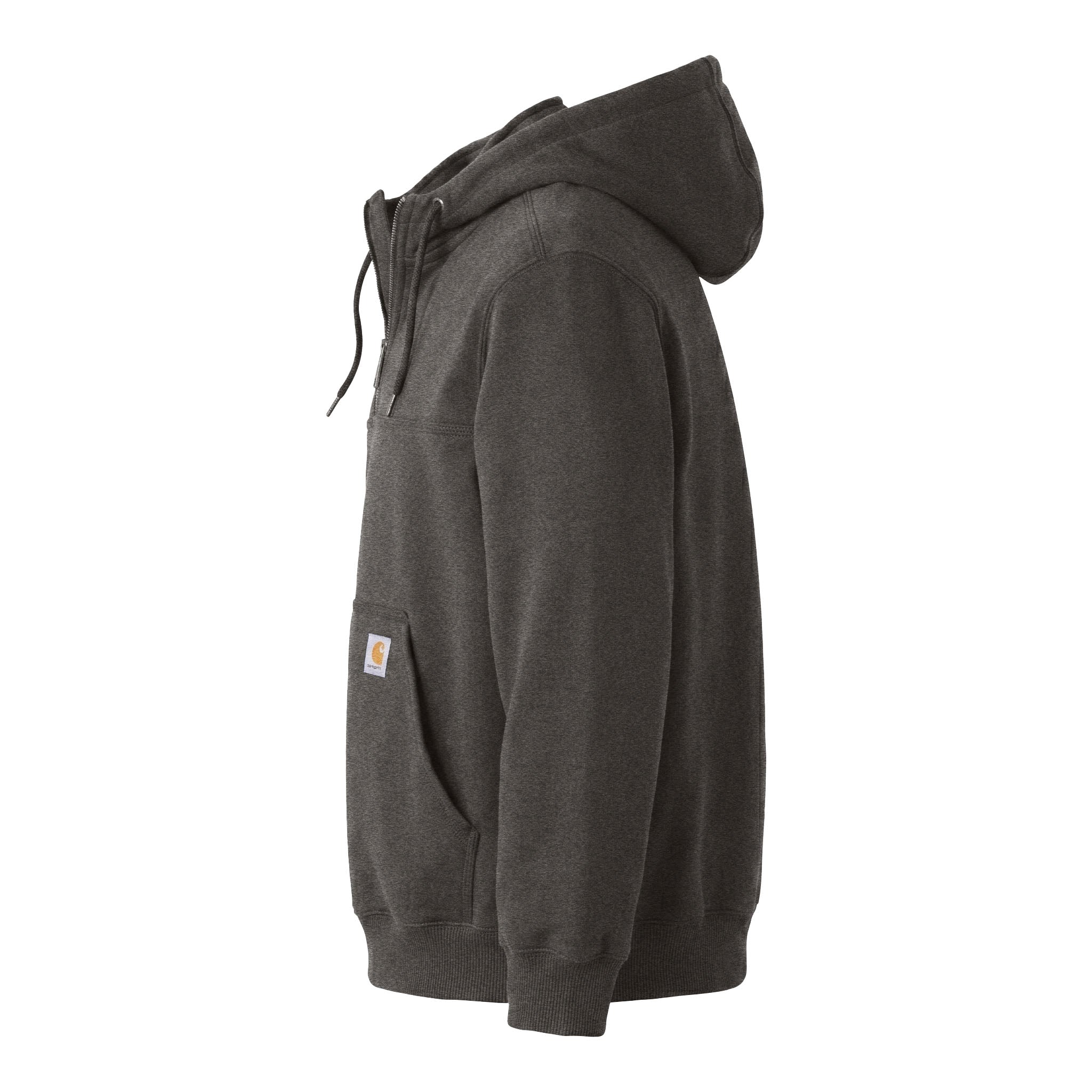 Carhartt CT100617 custom hoodie in carbon heather, left side view