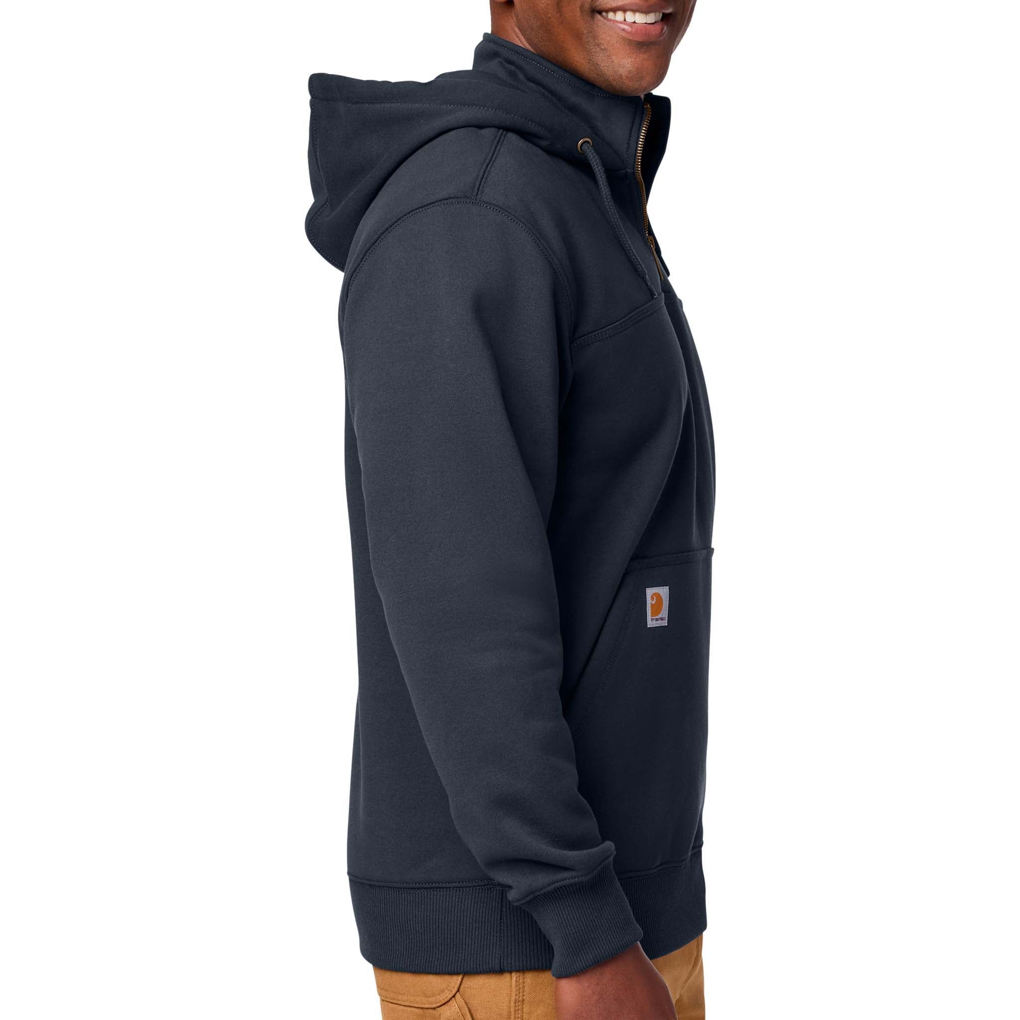 Carhartt CT100617 custom hoodie in new navy, right side view