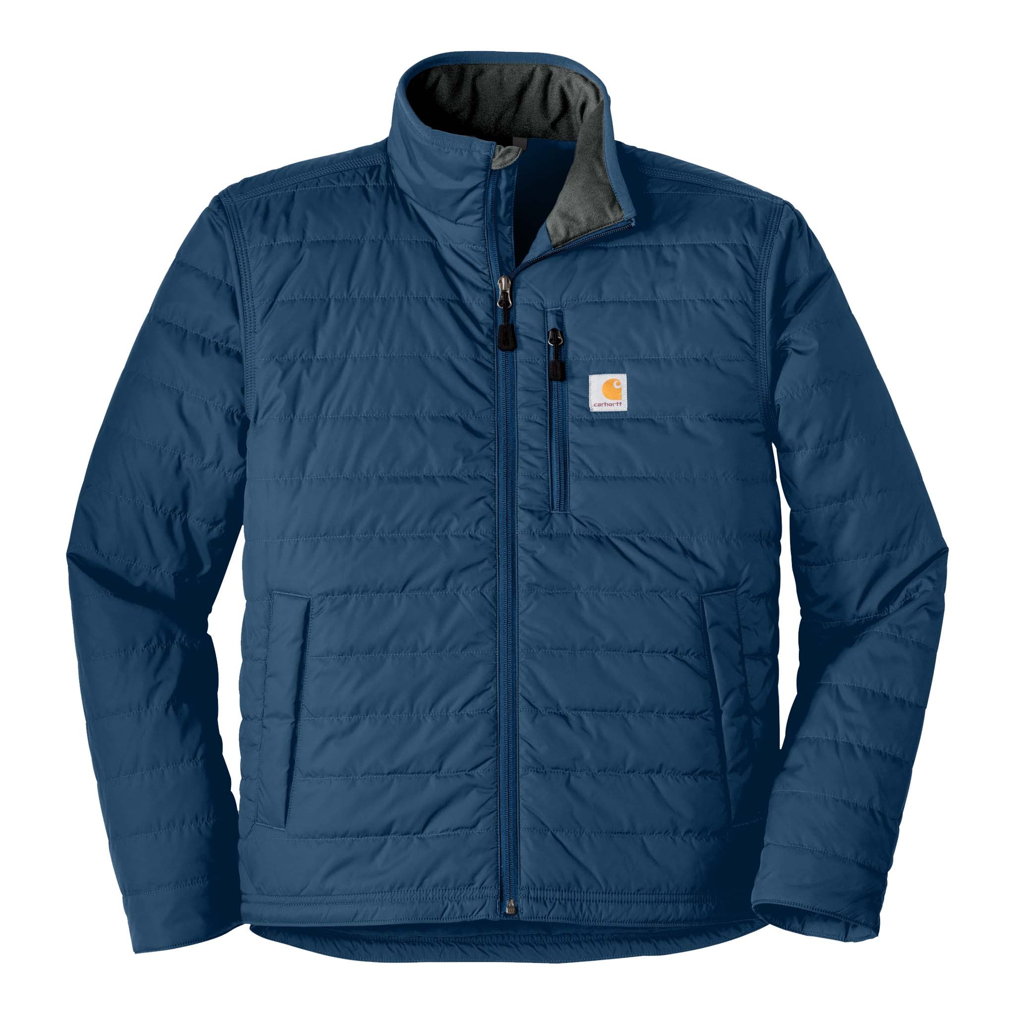 Carhartt CT102208 custom jacket in dark blue, front view