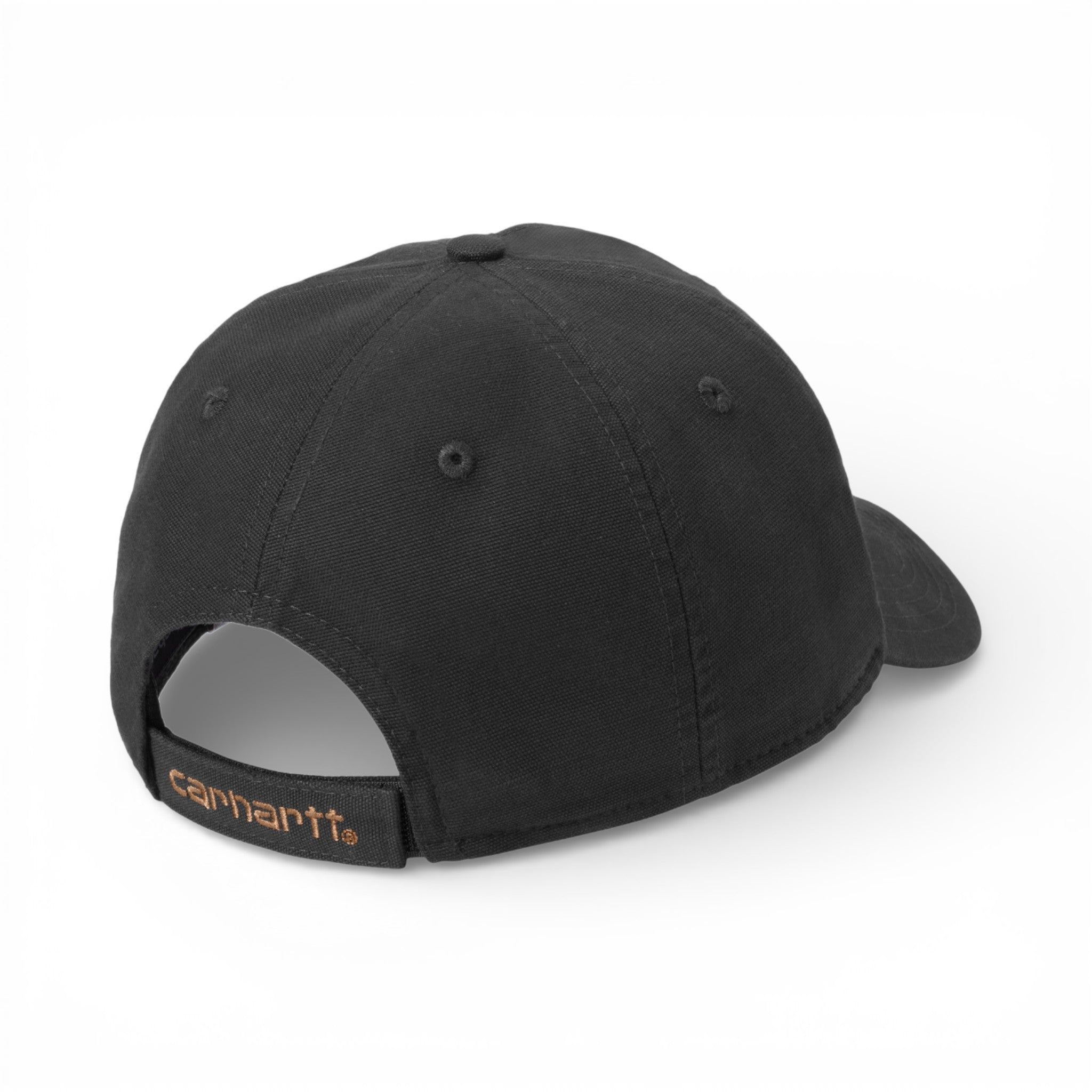 Back view of Carhartt CT103938 custom hat in black