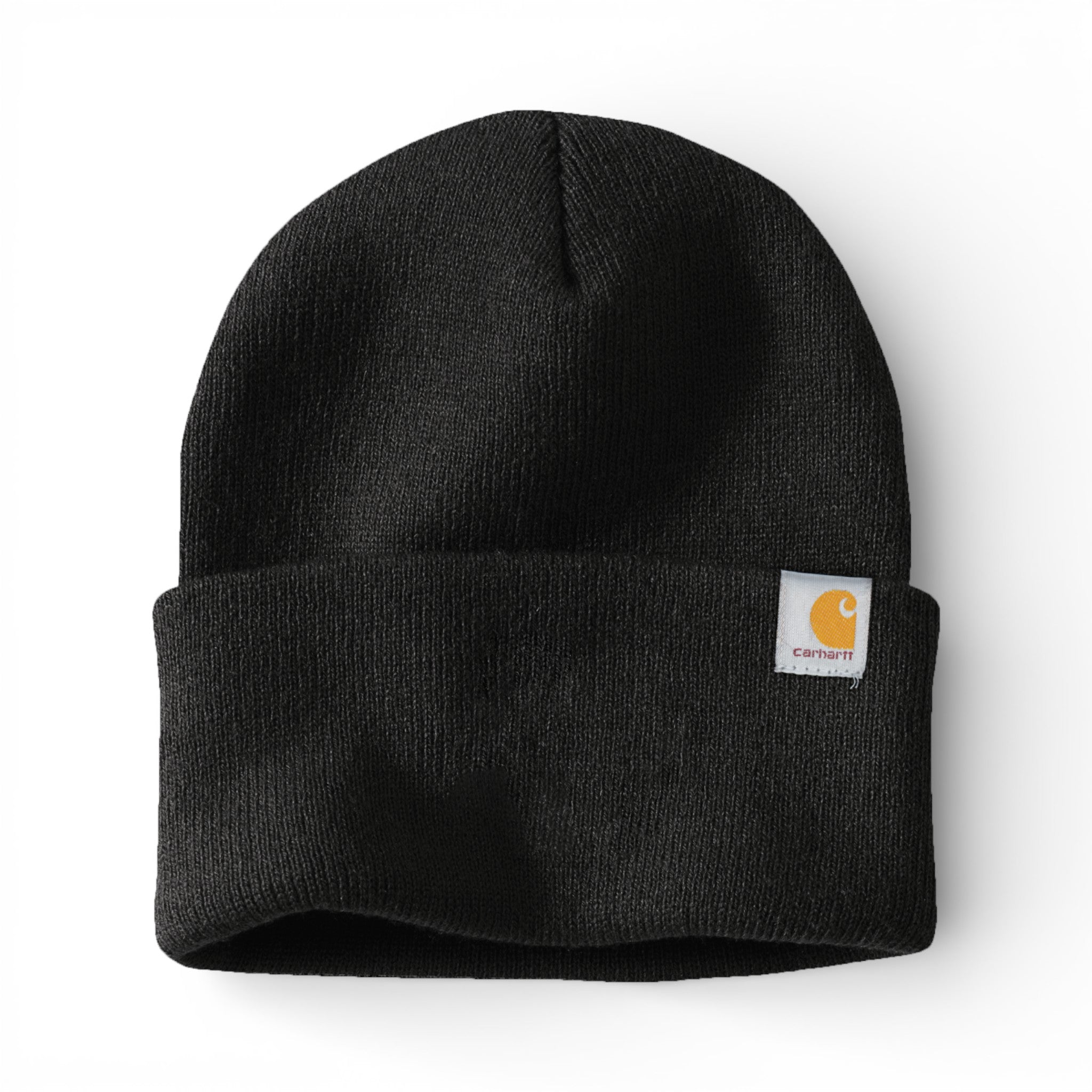 Front view of Carhartt CT104597 custom hat in black