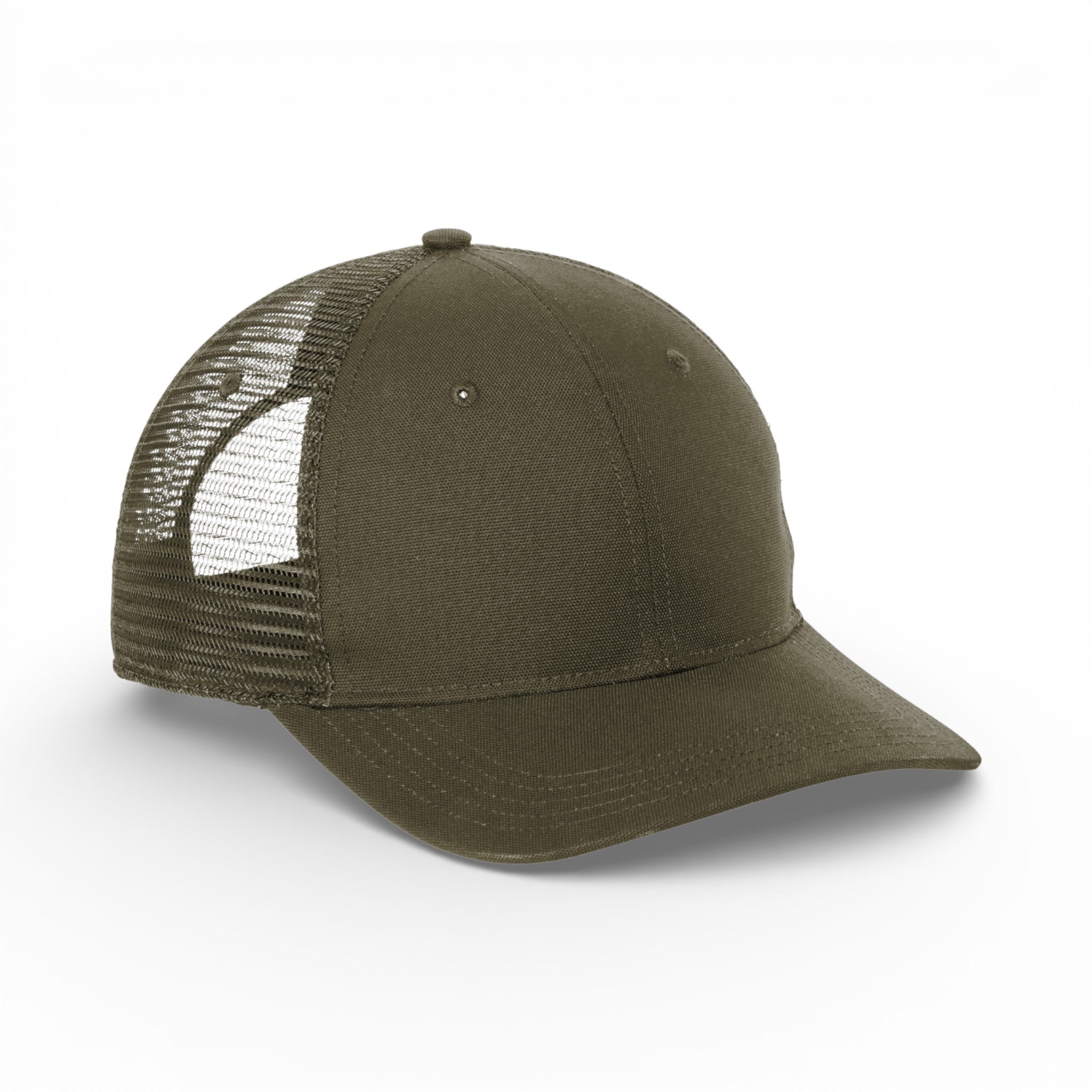 Right side view of Carhartt CT105298 custom hat in moss