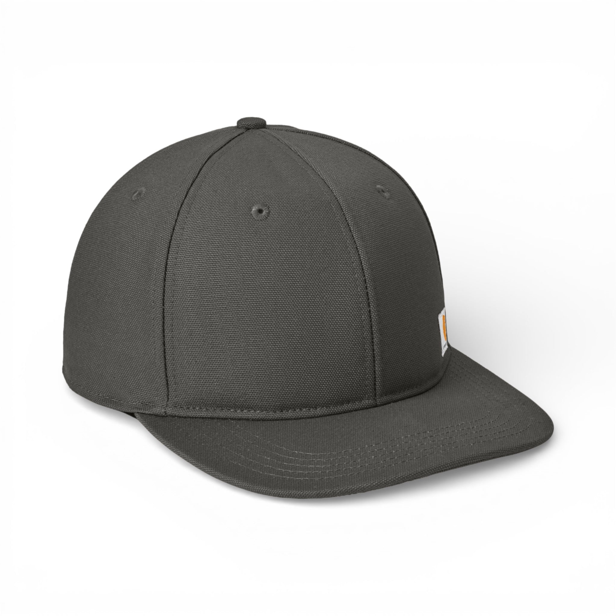 Right side view of Carhartt CT106665 custom hat in gravel