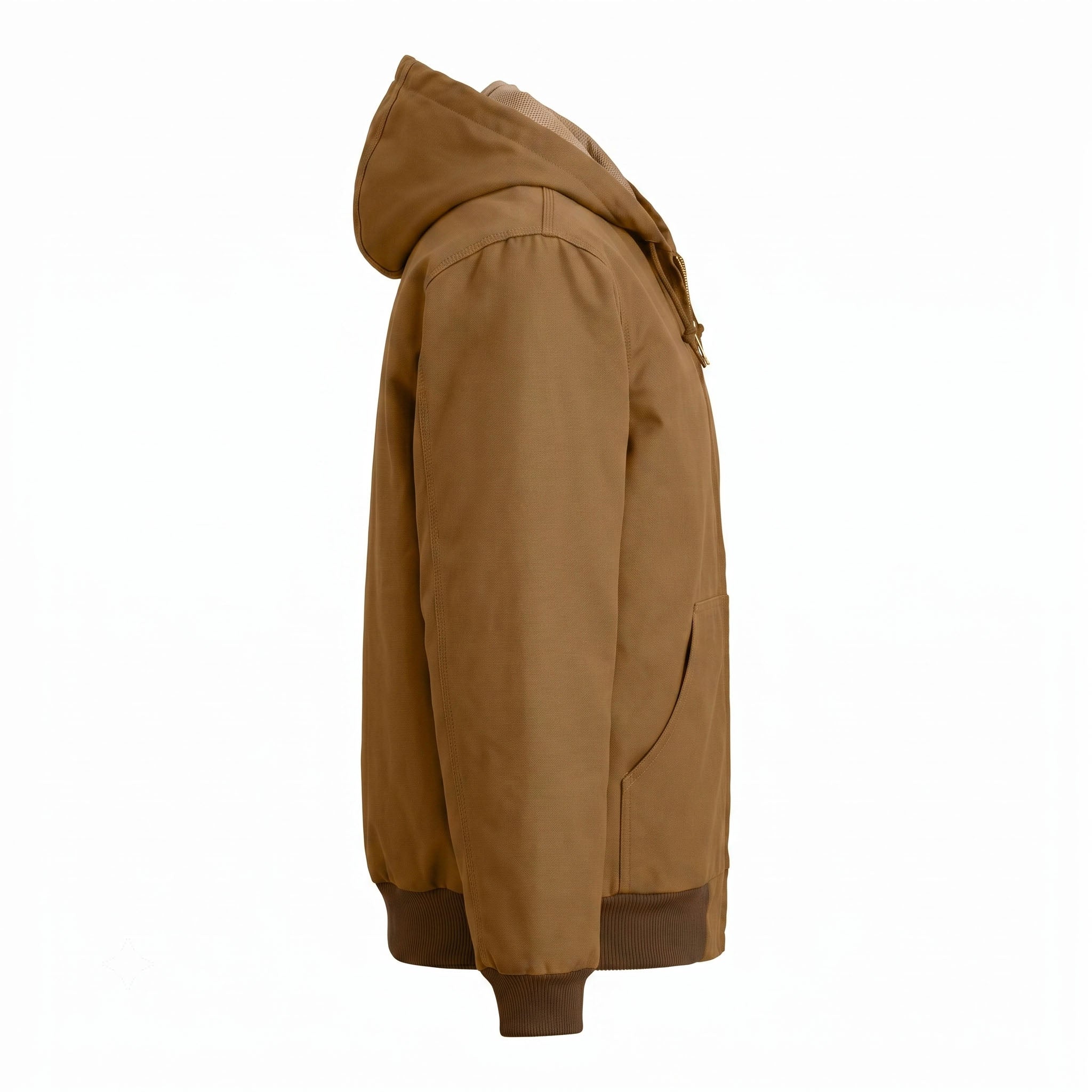 Carhartt CT106678 custom jacket in carhartt brown, right side view