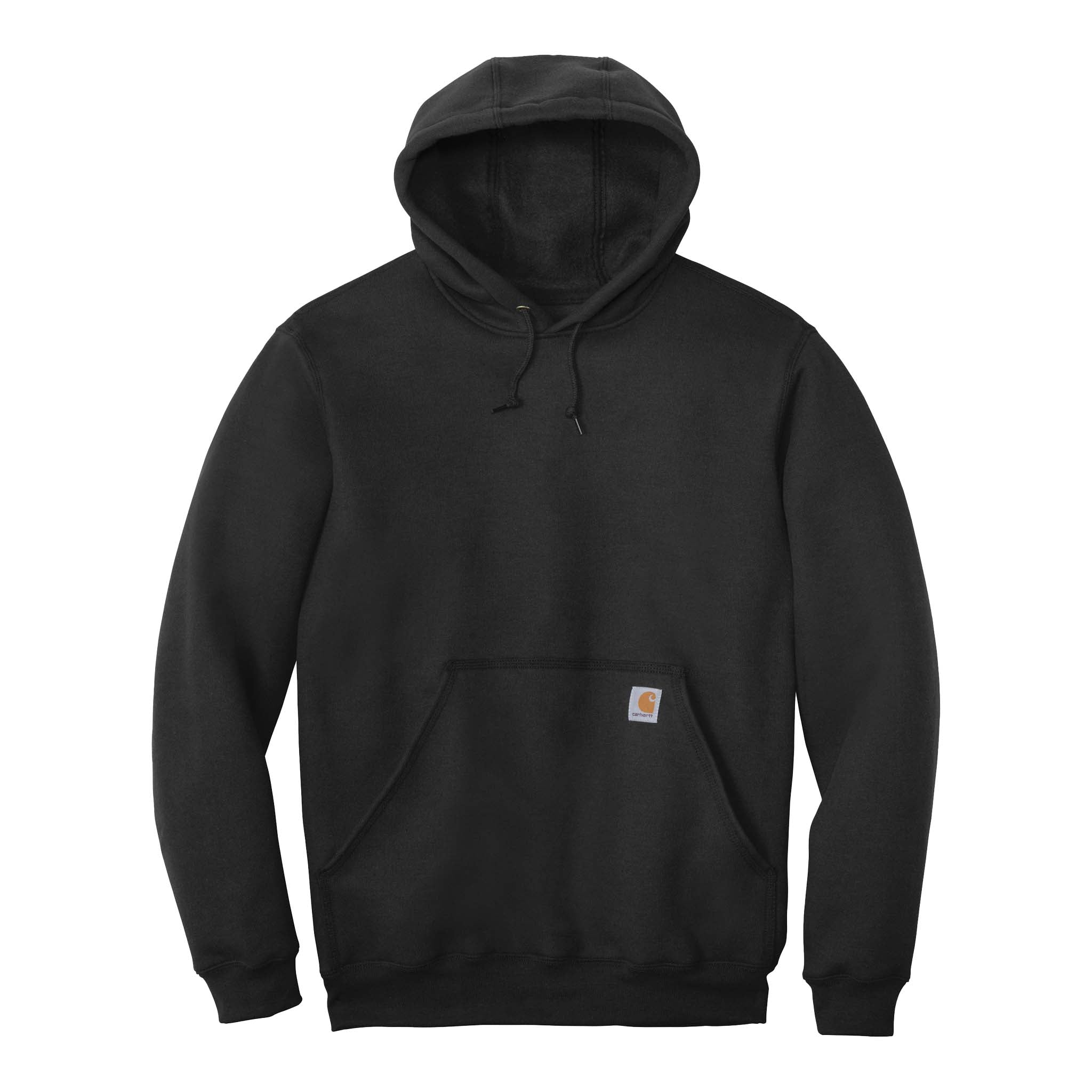 Carhartt CTK121 custom hoodie in black, front view
