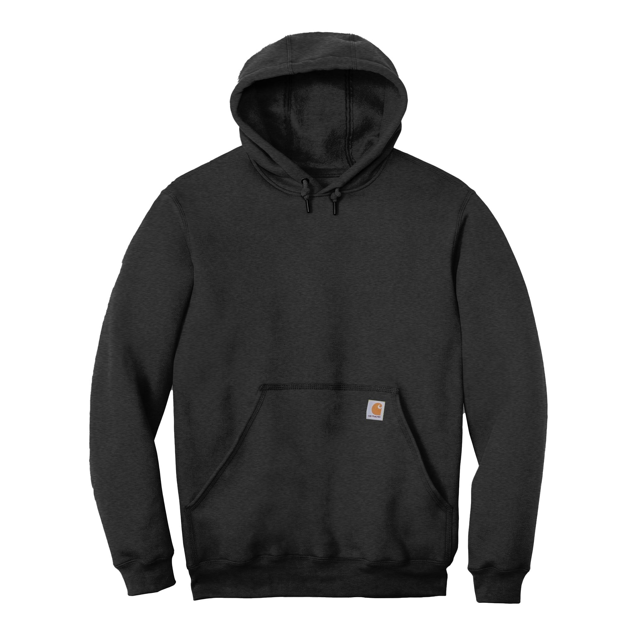 Carhartt CTK121 custom hoodie in black, front view