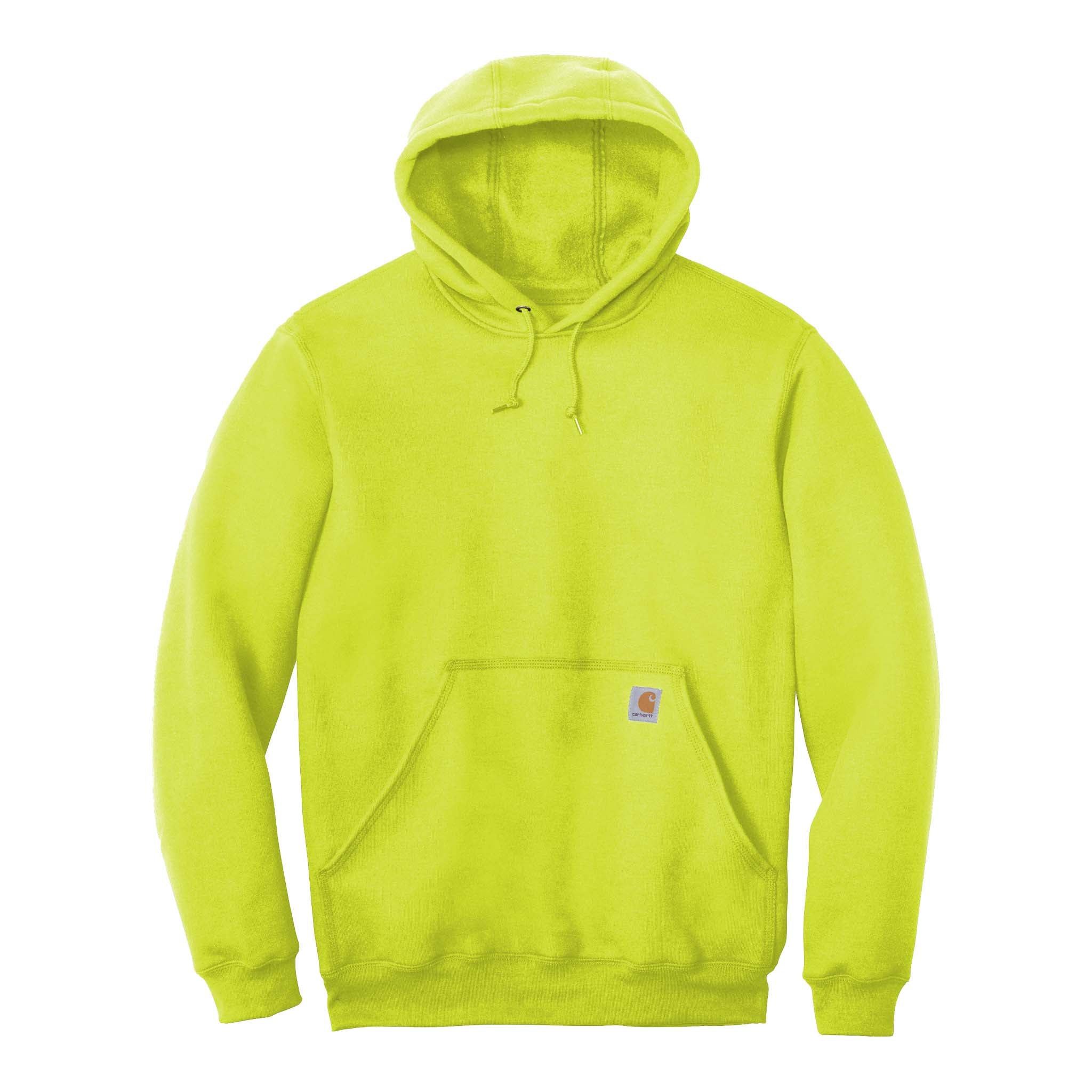 Carhartt CTK121 custom hoodie in brite lime, front view