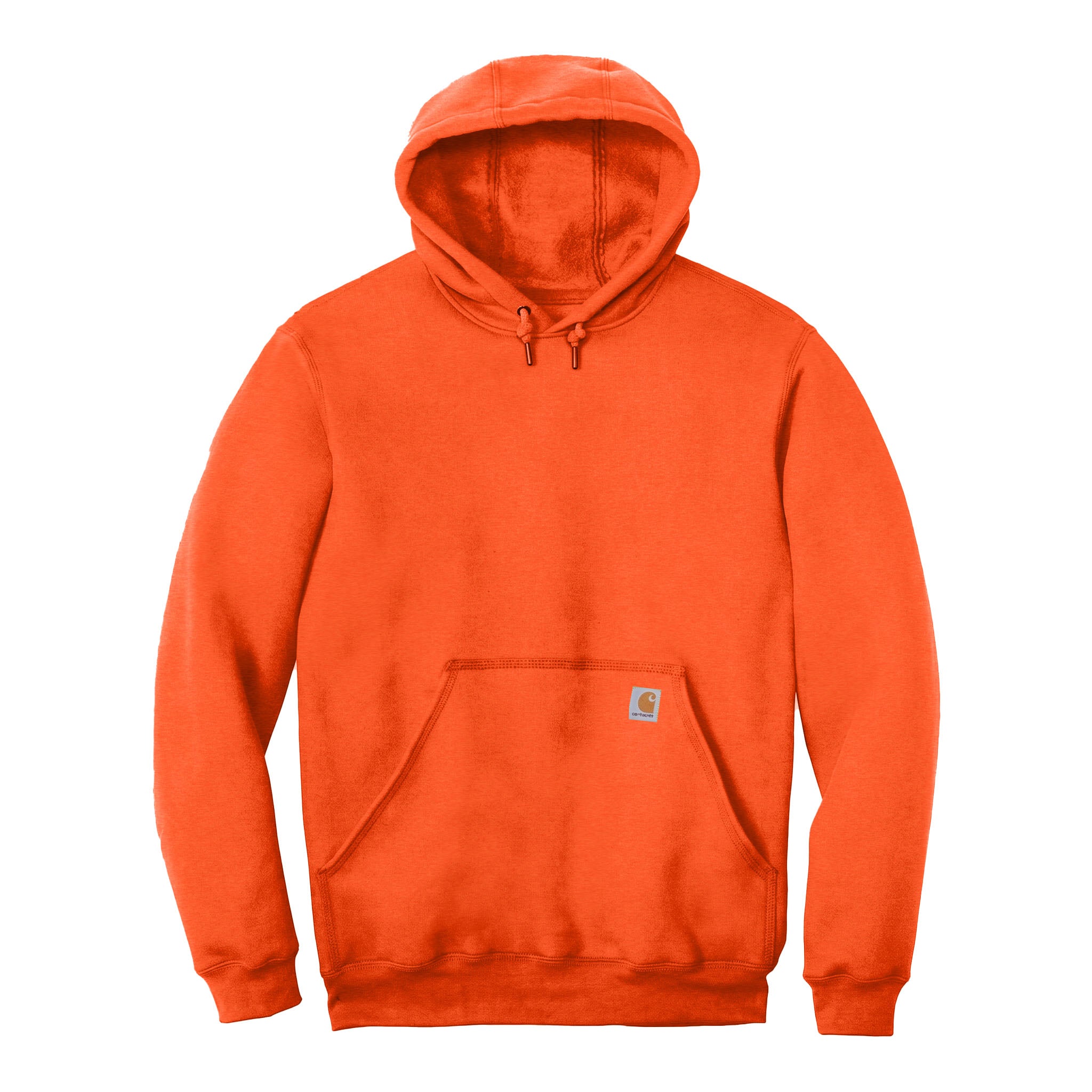 Carhartt CTK121 custom hoodie in brite orange, front view