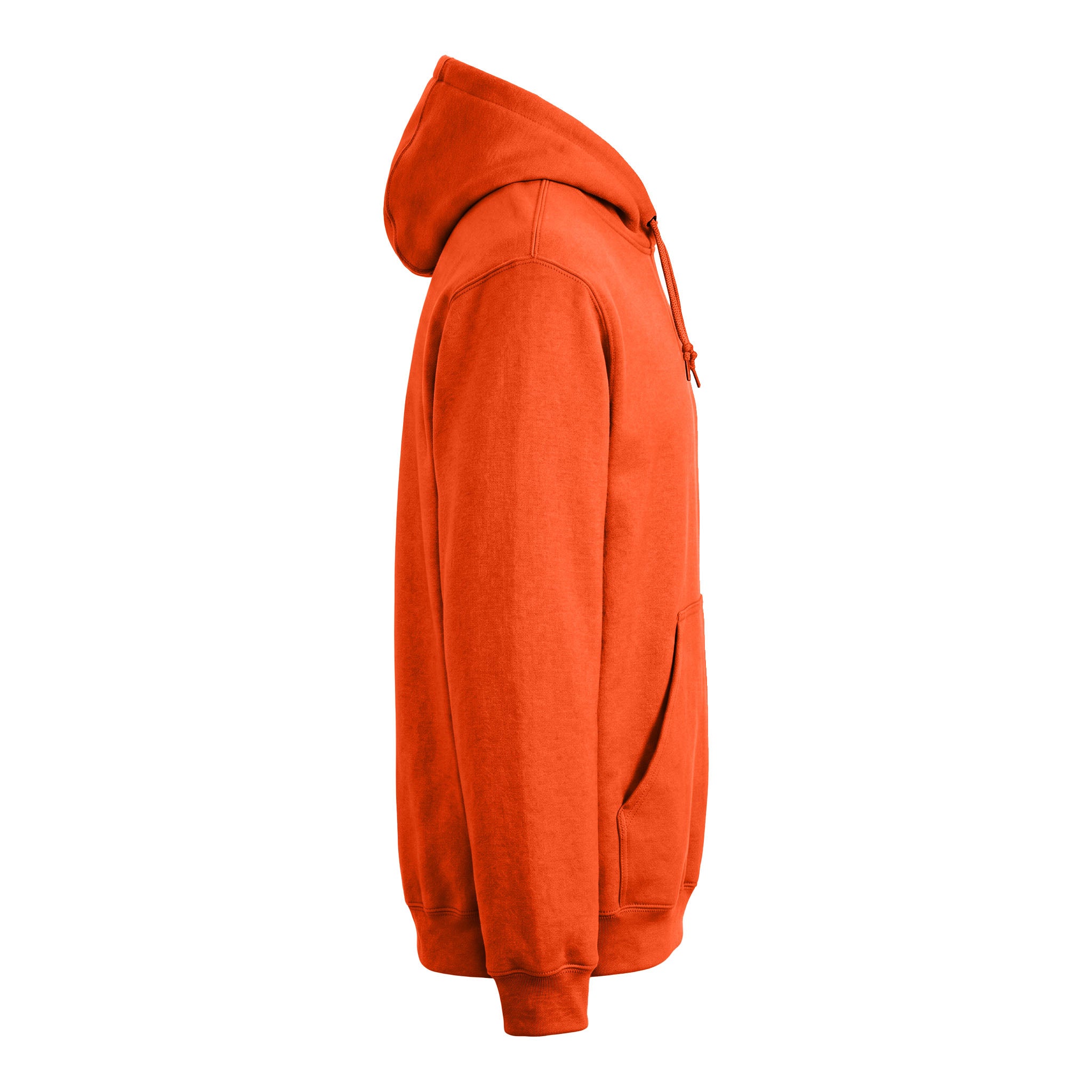 Carhartt CTK121 custom hoodie in brite orange, right side view