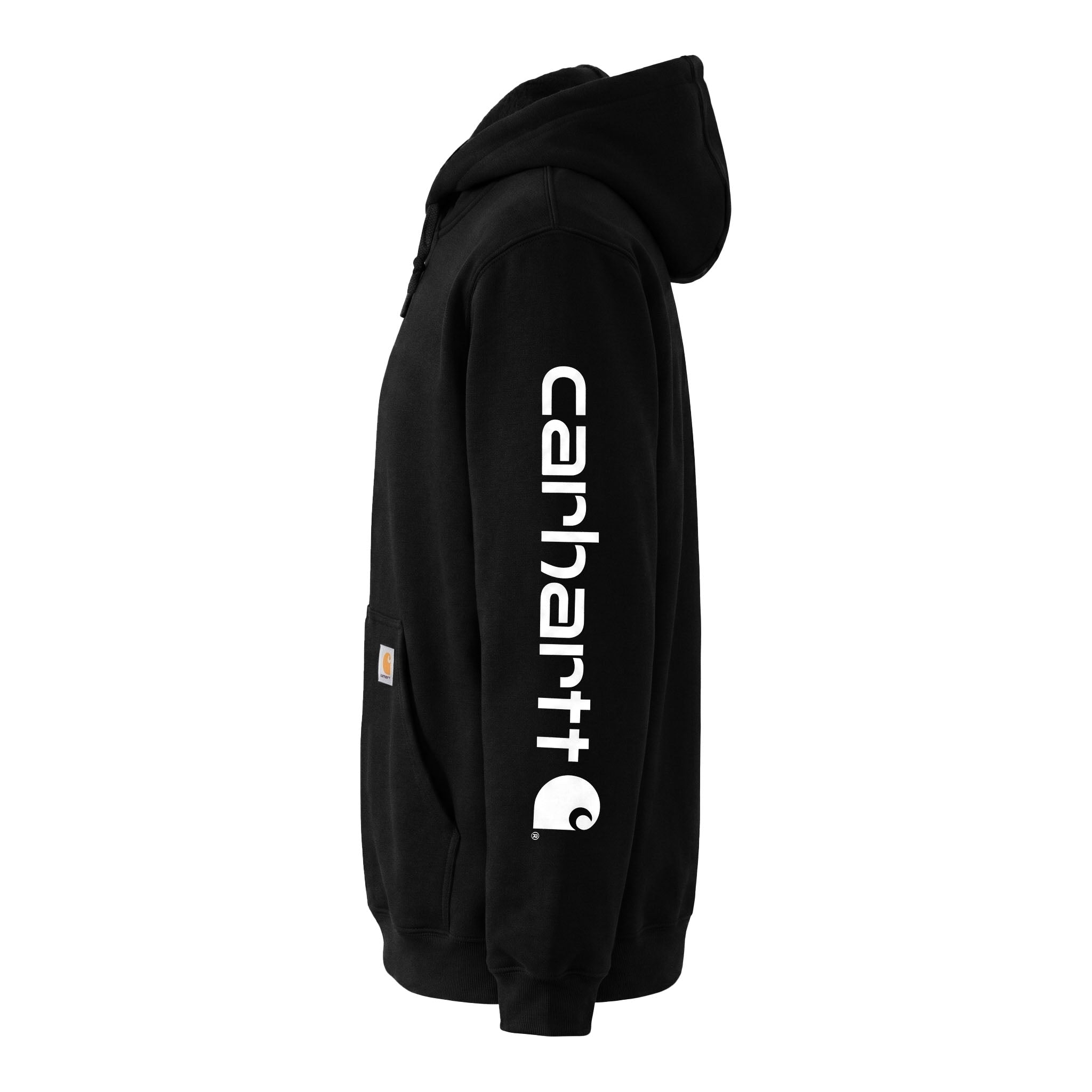Carhartt CTK288 custom hoodie in black, left side view