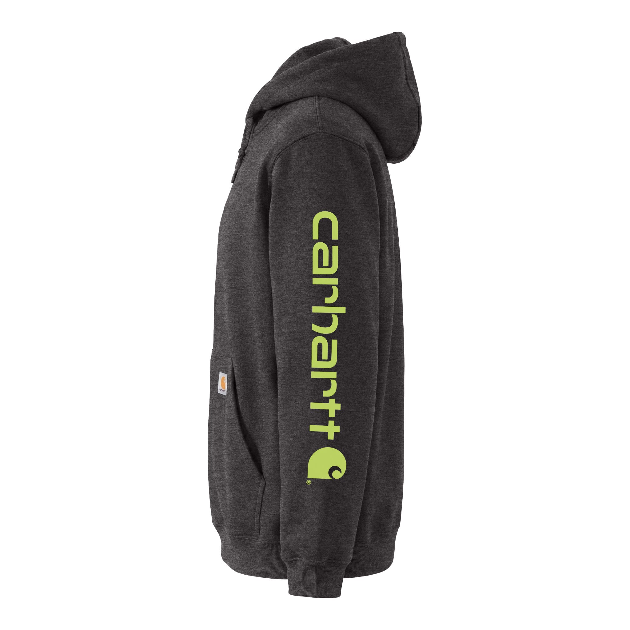 Carhartt CTK288 custom hoodie in carbon heather, left side view