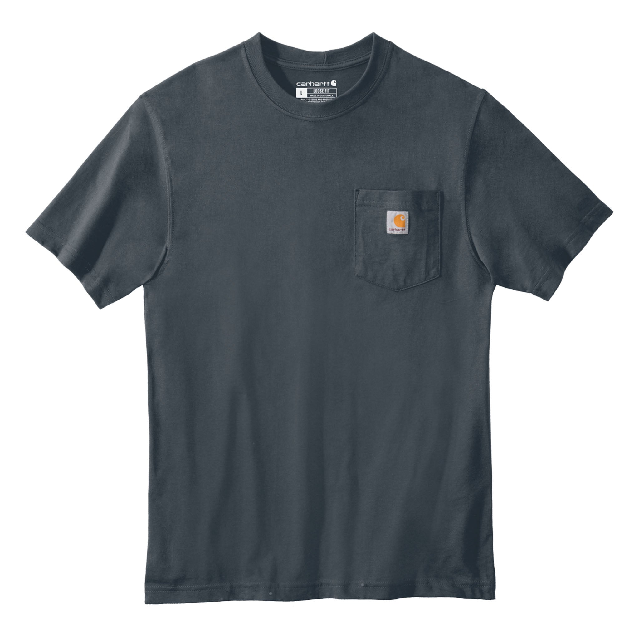 Carhartt CTK87 custom short sleeve t-shirt in bluestone, front view
