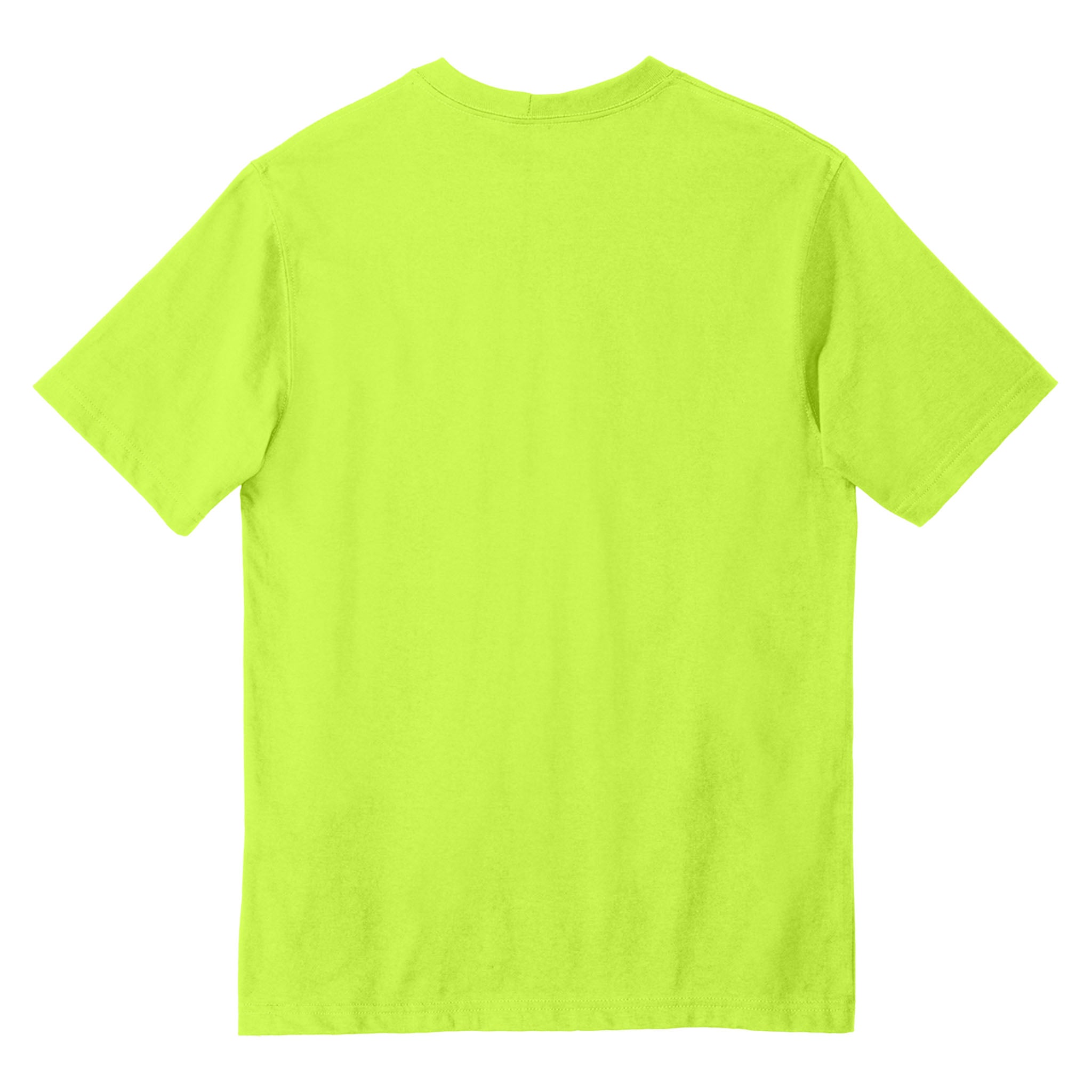 Carhartt CTK87 custom short sleeve t-shirt in brite lime, back view