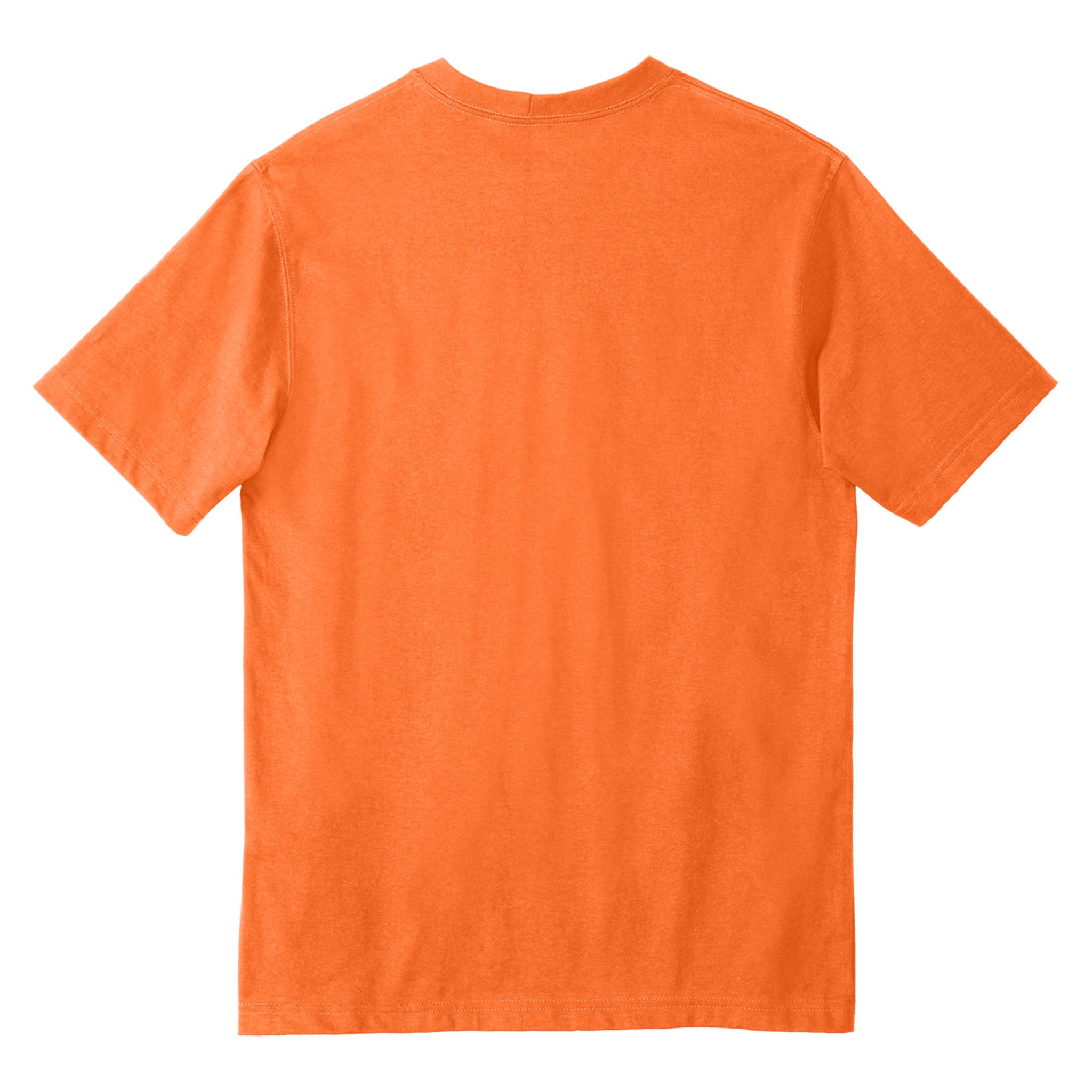 Carhartt CTK87 custom short sleeve t-shirt in brite orange, back view