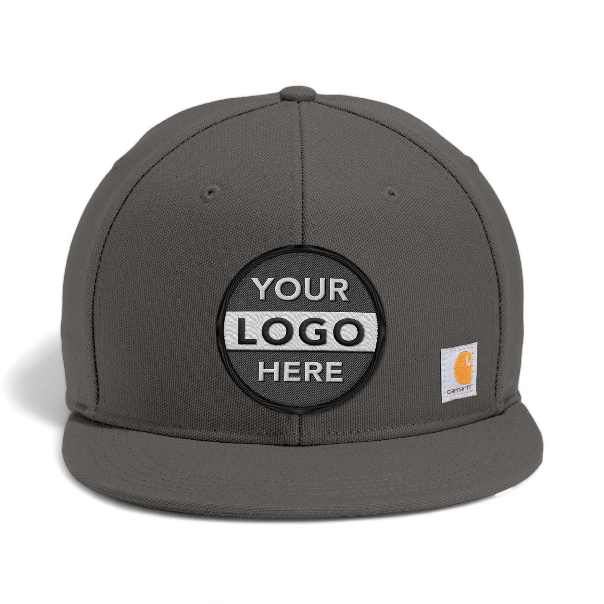 Carthartt CT101604 custom embroidered patch hat in gravel