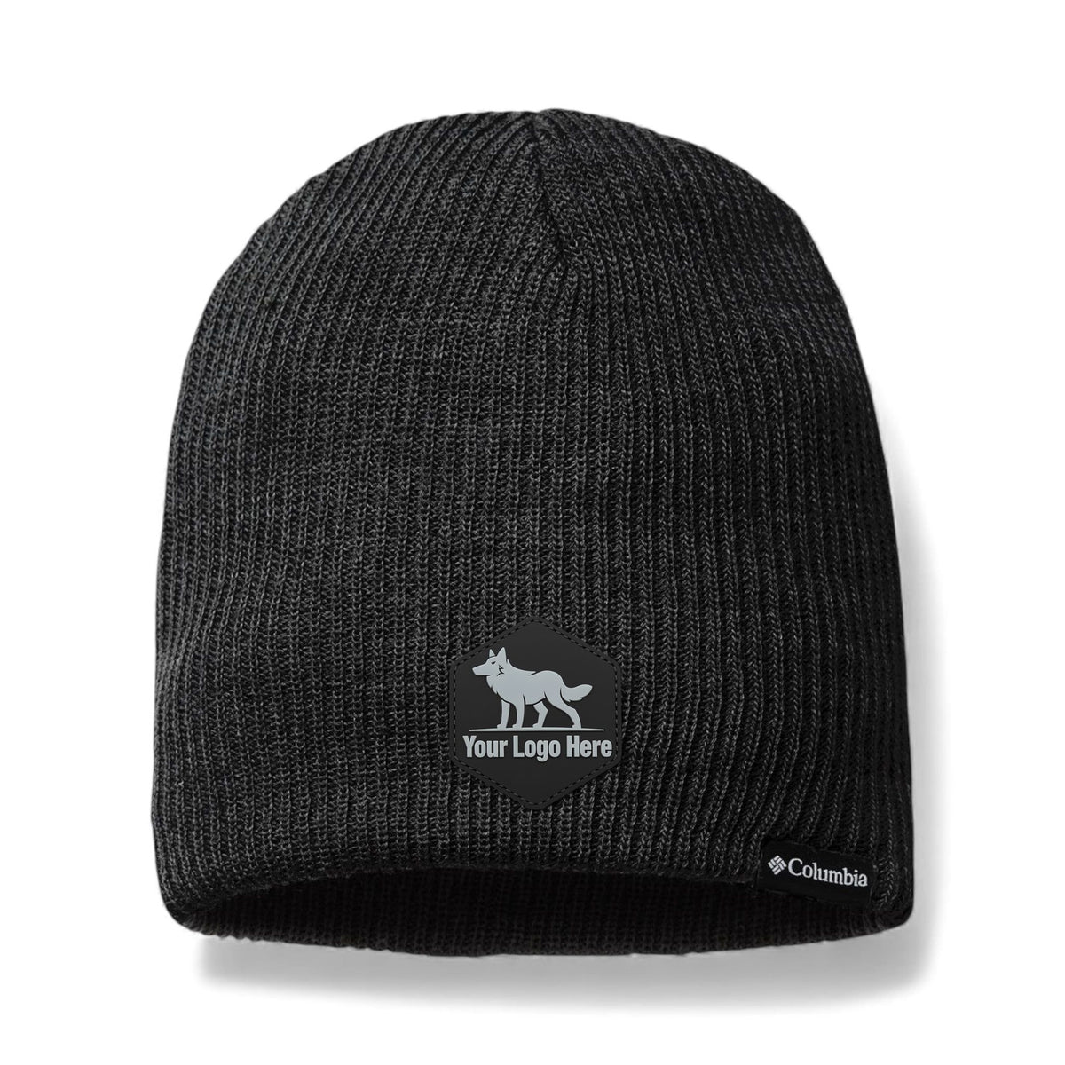 PVC patch preview of Columbia 168220 custom hat in black