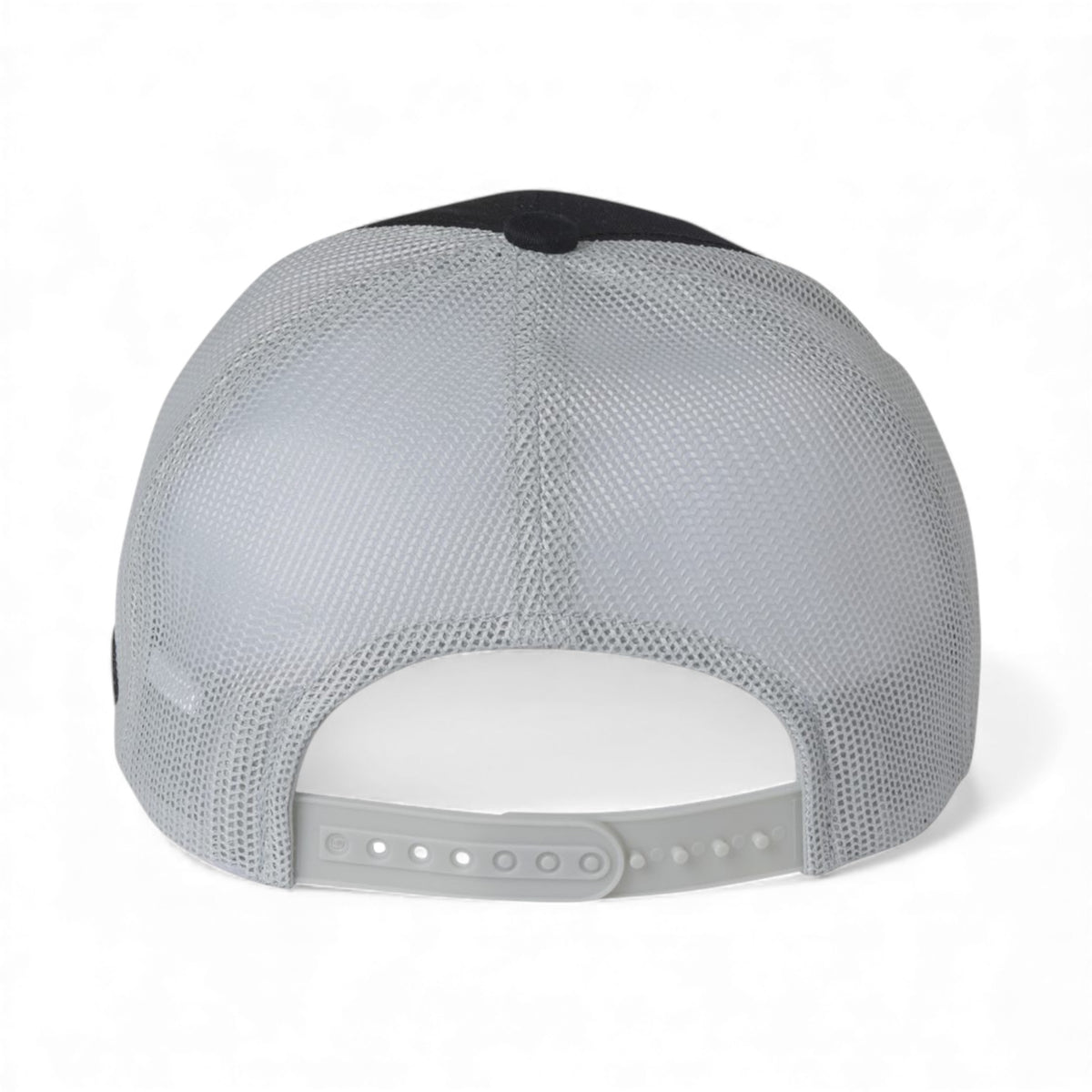 Back view of Columbia 216513 custom hat in black and cool grey
