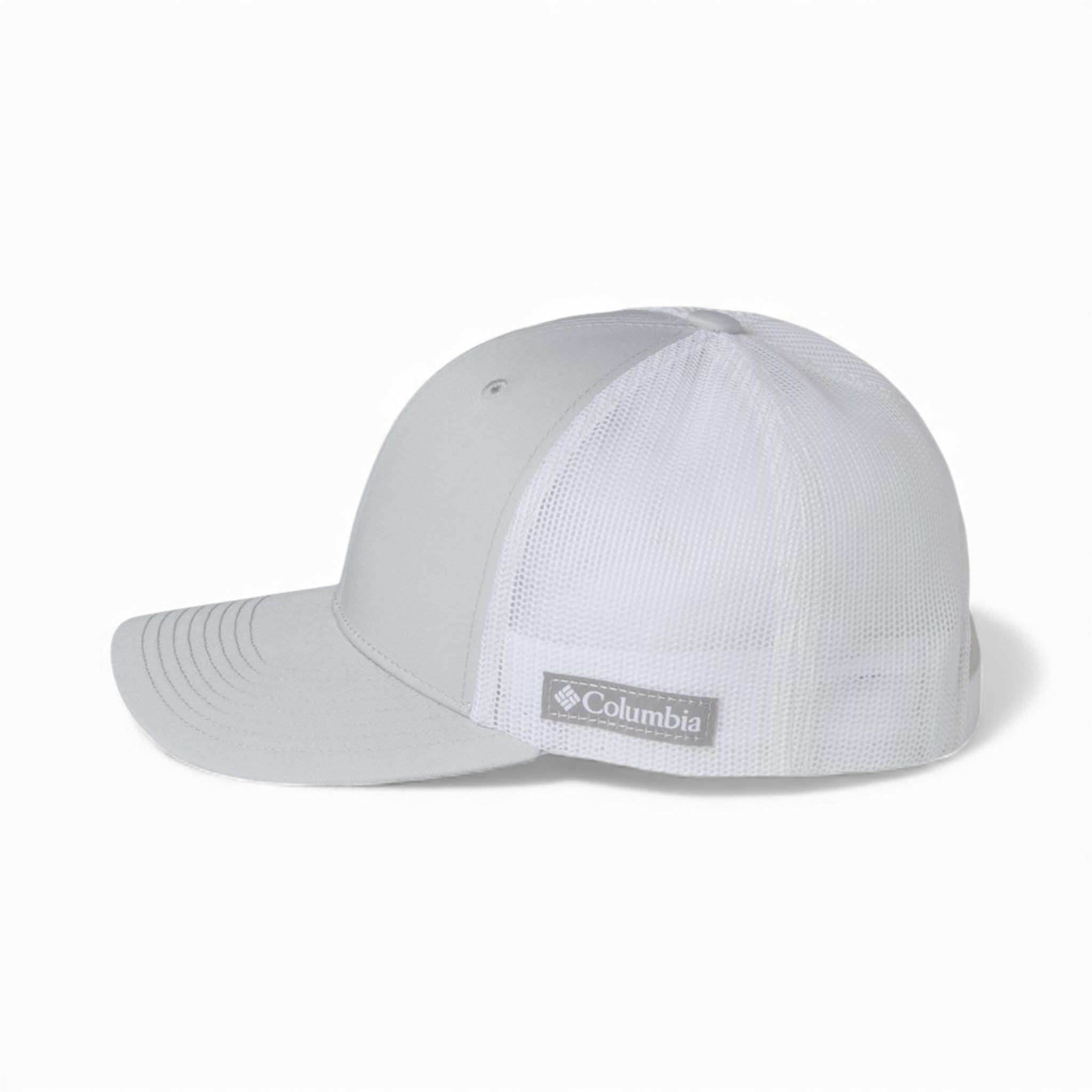 Left side view of Columbia 216513 custom hat in cool grey