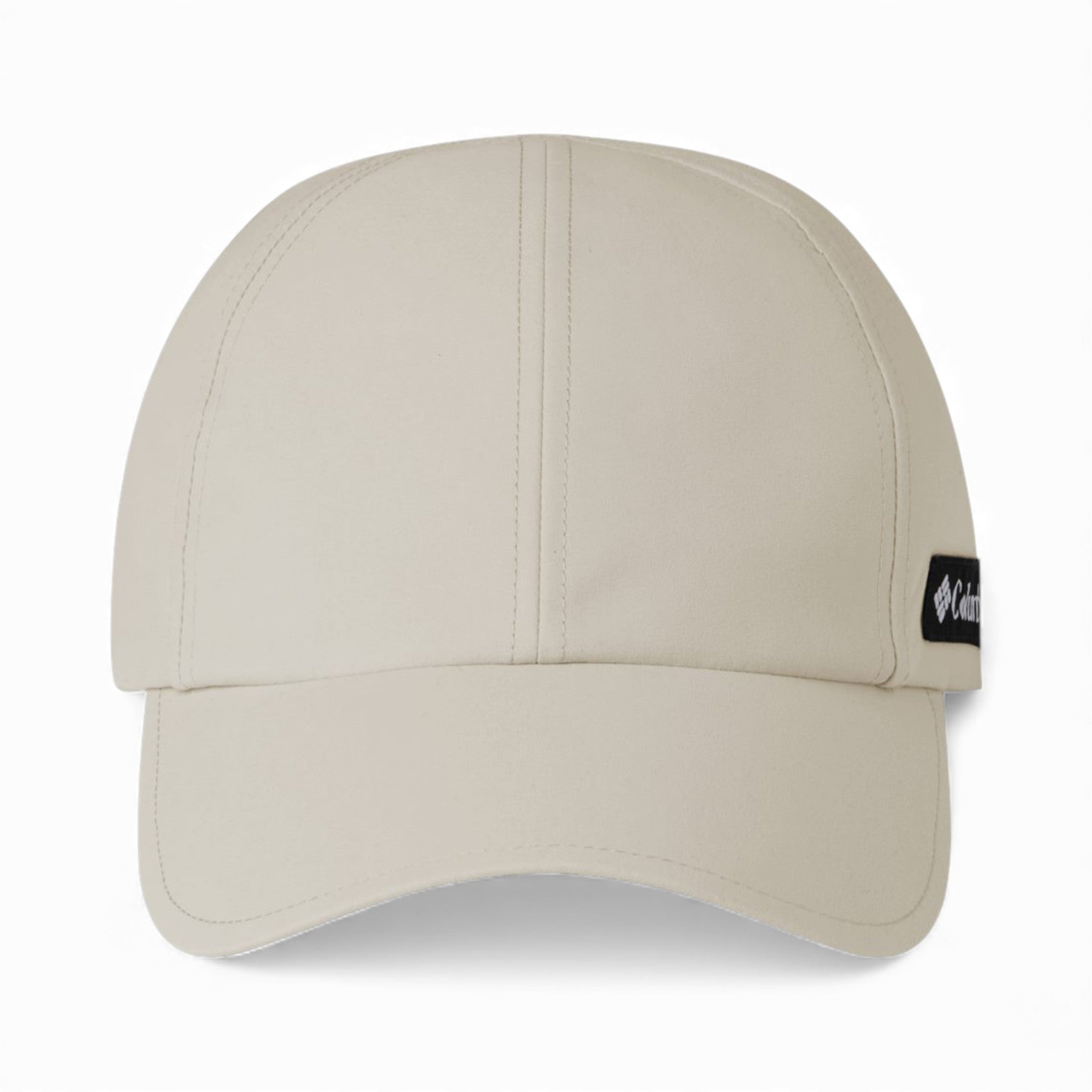 Front view of Columbia 216514 custom hat in fossil