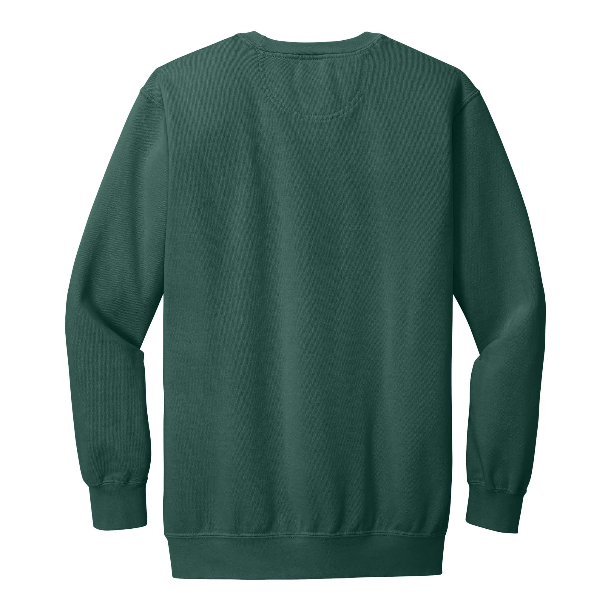 Comfort Colors 1566 custom crewneck in blue spruce, back view