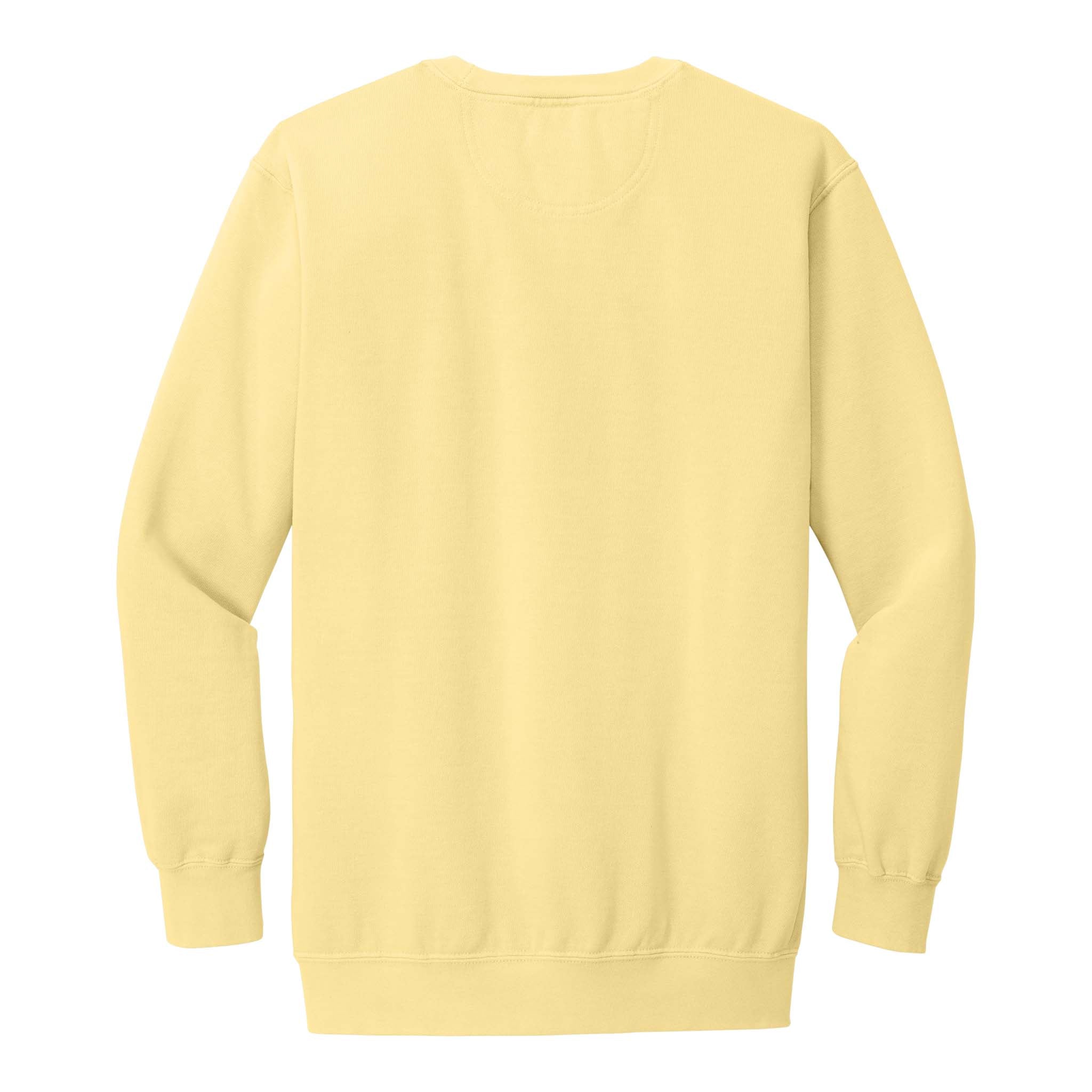 Comfort Colors 1566 custom crewneck in butter, back view