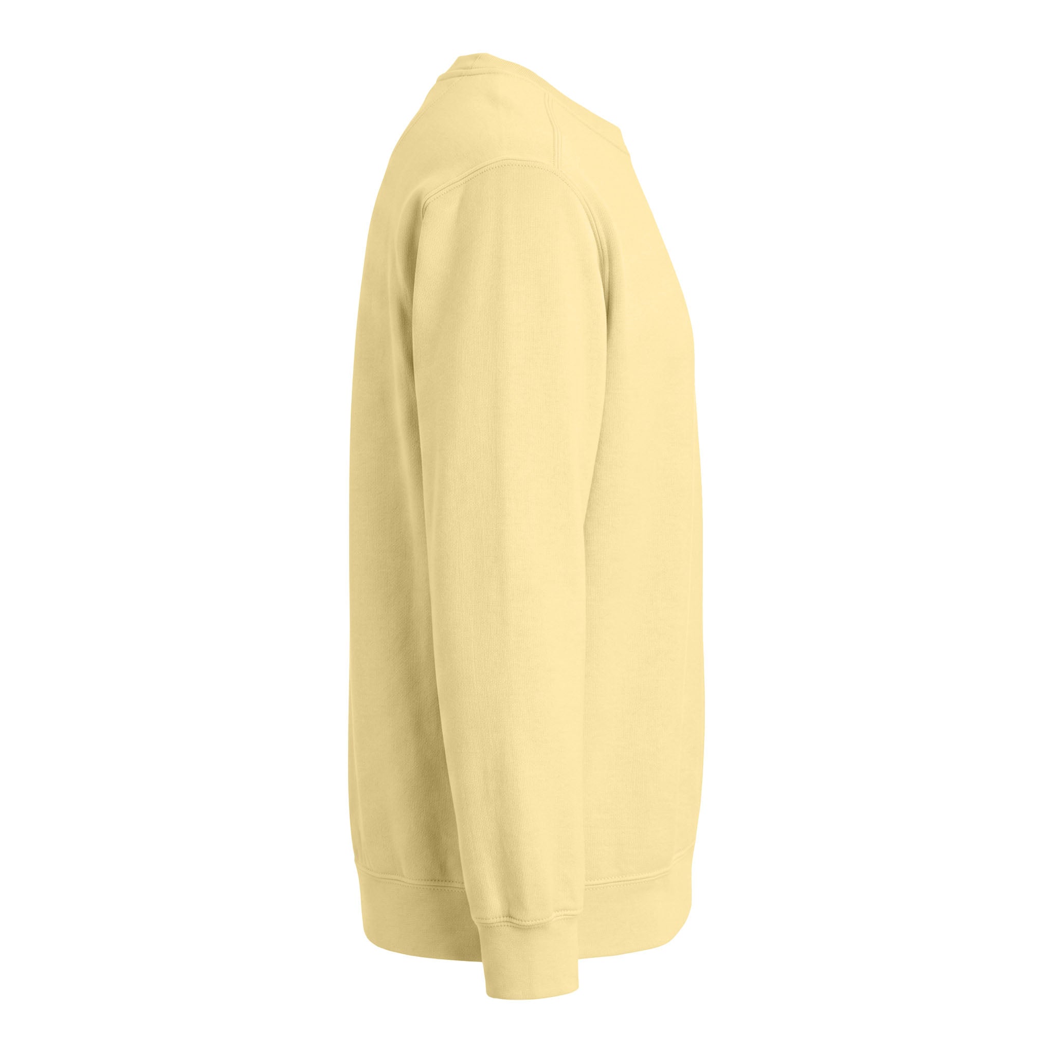 Comfort Colors 1566 custom crewneck in butter, right side view