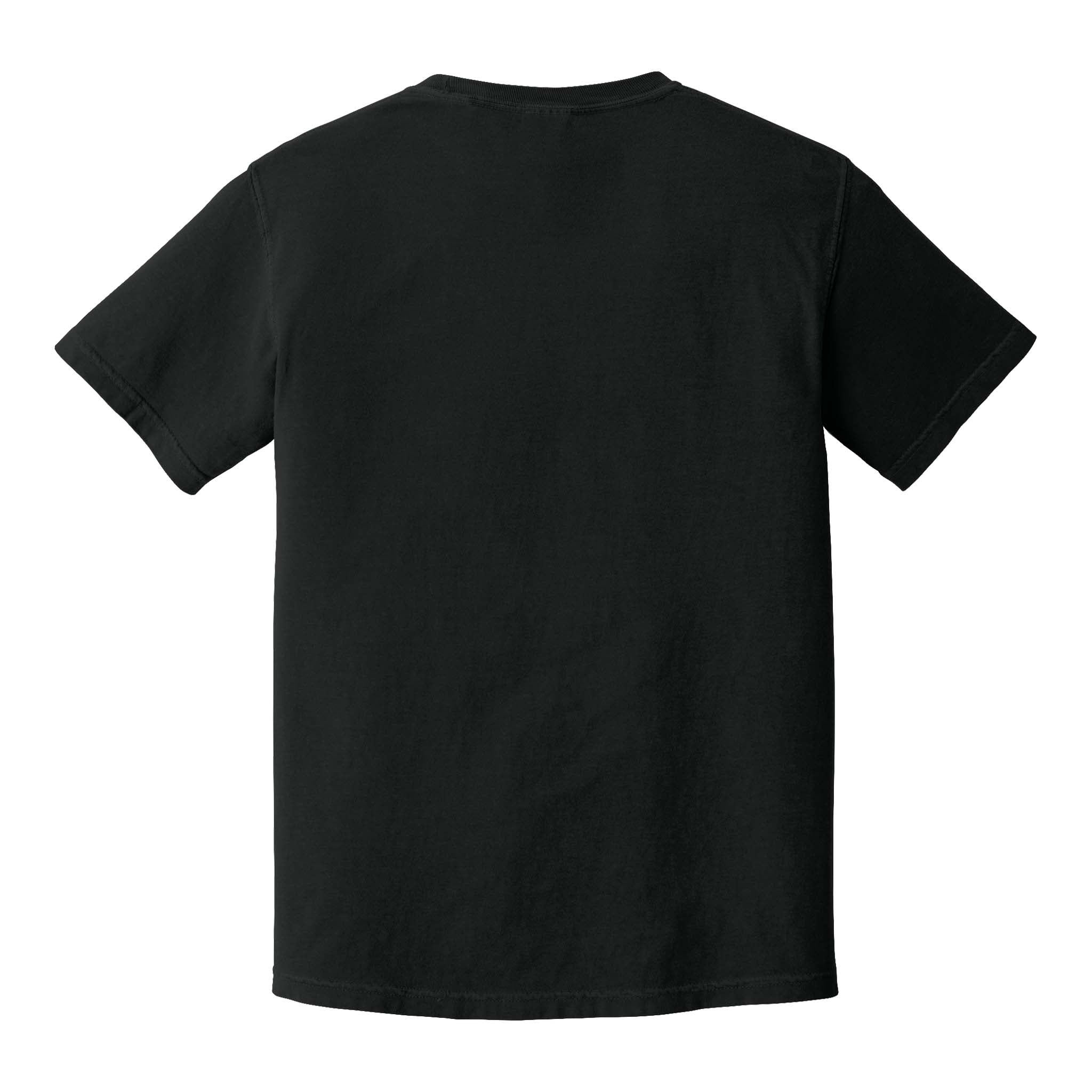Comfort Colors 1717 custom short sleeve t-shirt in black, back view