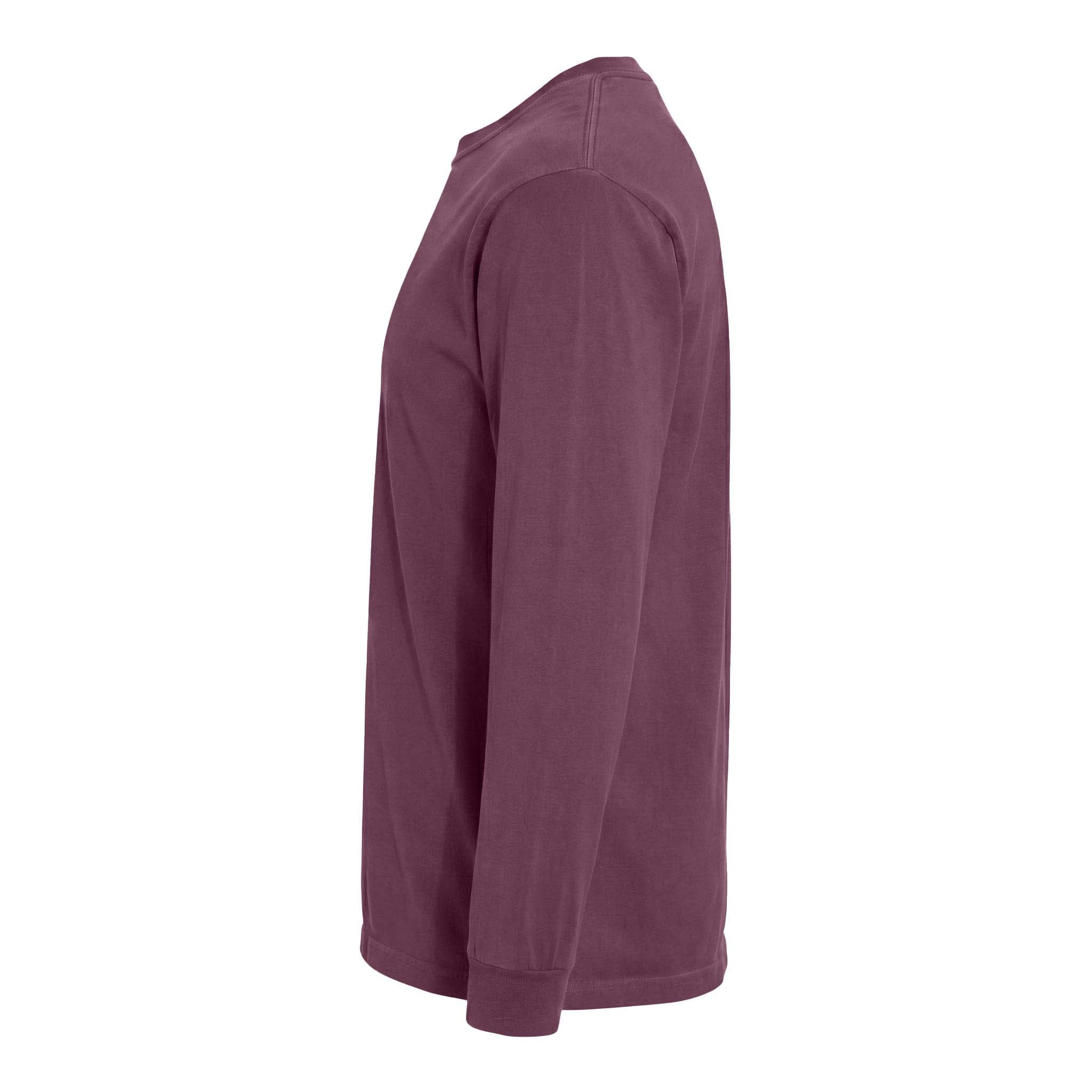 Comfort Colors 6014 custom long sleeve t-shirt in berry, left side view