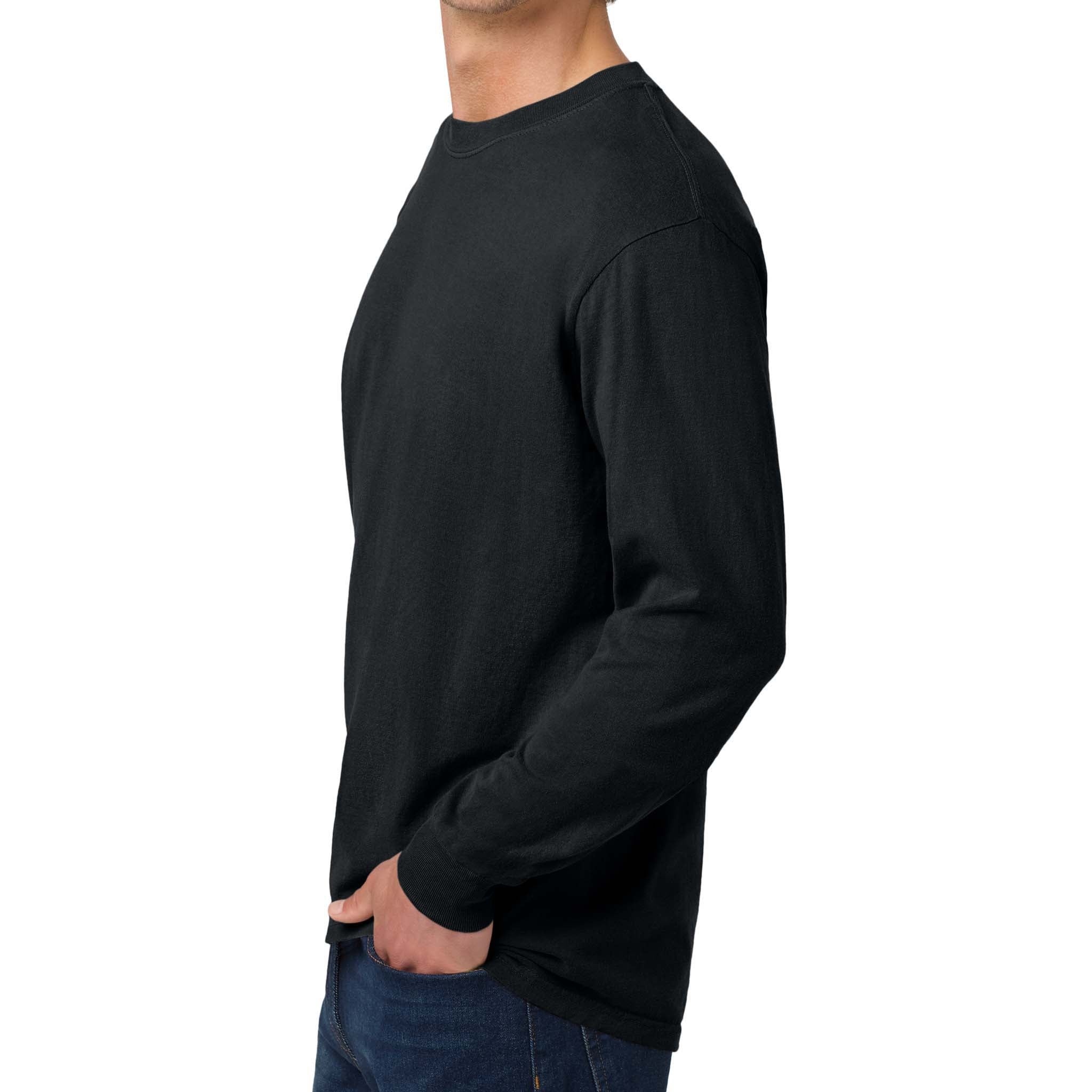 Comfort Colors 6014 custom long sleeve t-shirt in black, left side view