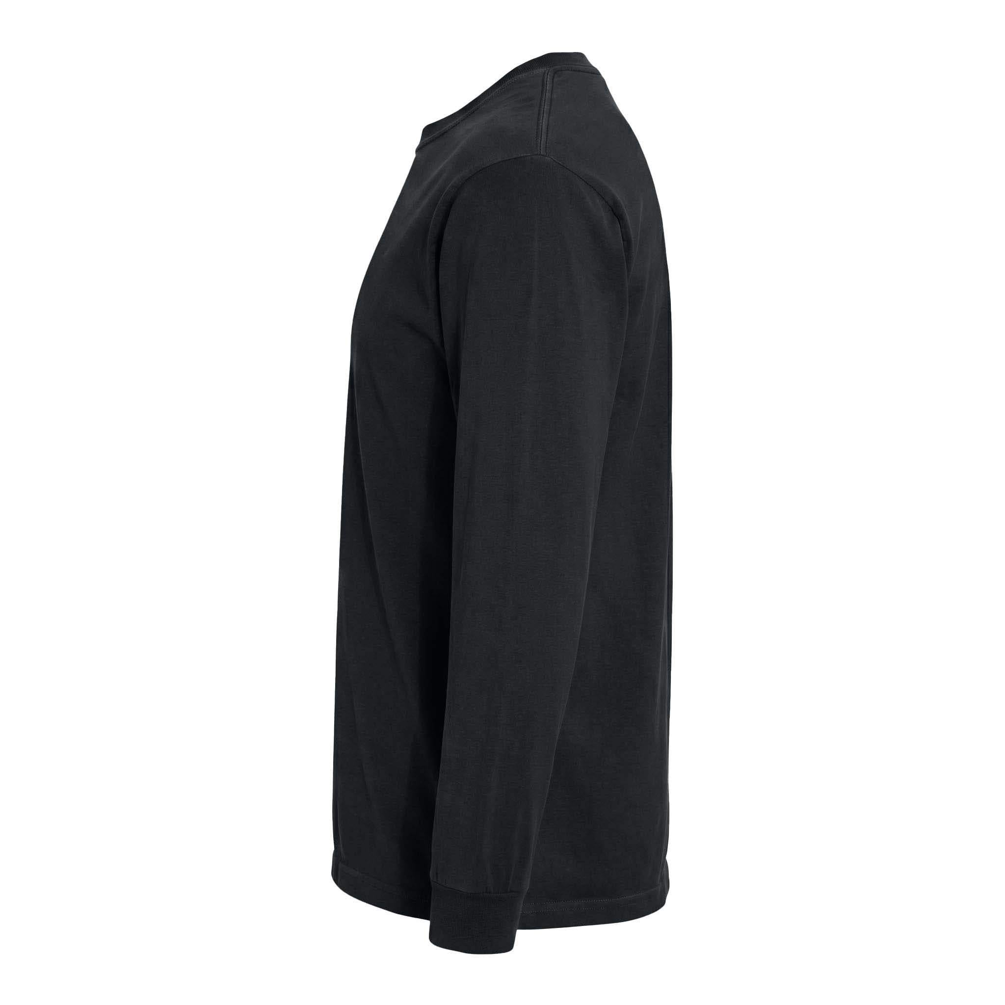 Comfort Colors 6014 custom long sleeve t-shirt in black, left side view