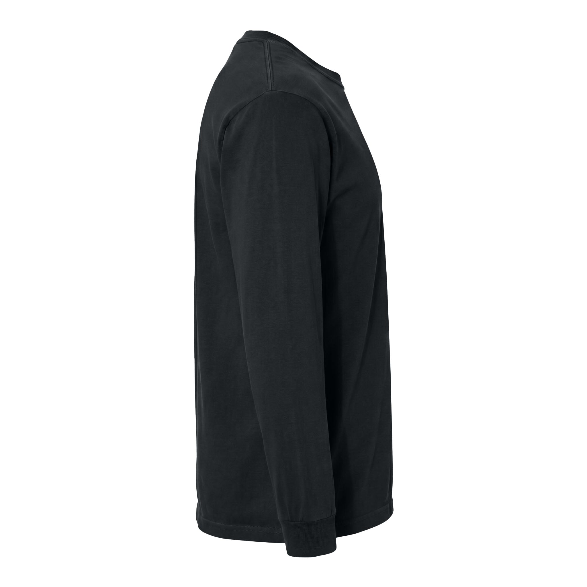 Comfort Colors 6014 custom long sleeve t-shirt in black, right side view