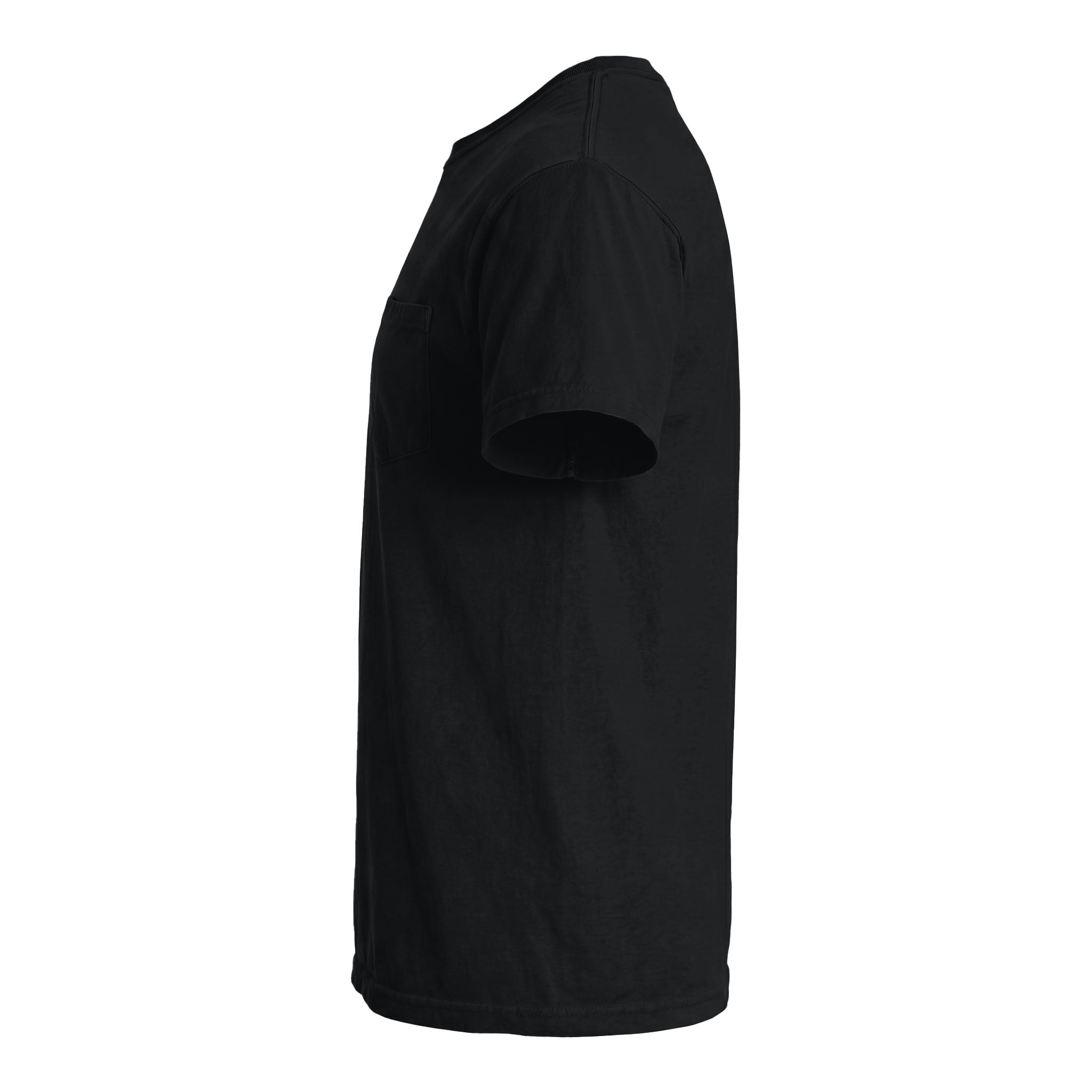 Comfort Colors 6030 custom short sleeve t-shirt in black, left side view