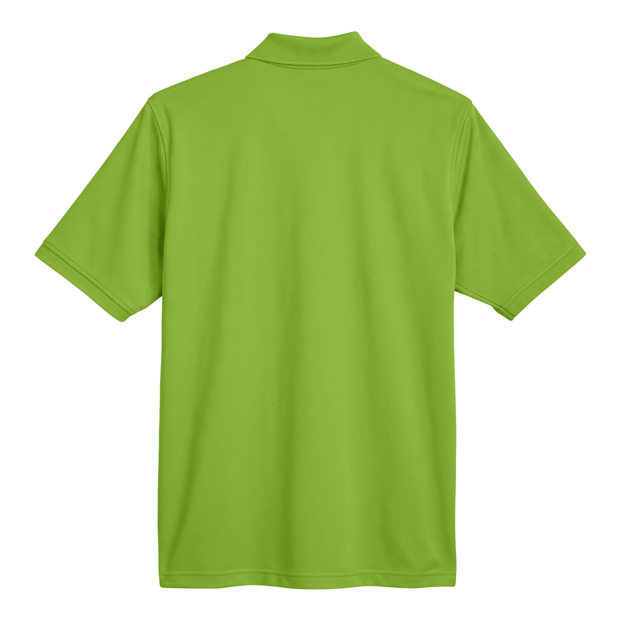 Core 365 78181 custom polo in acid green, back view