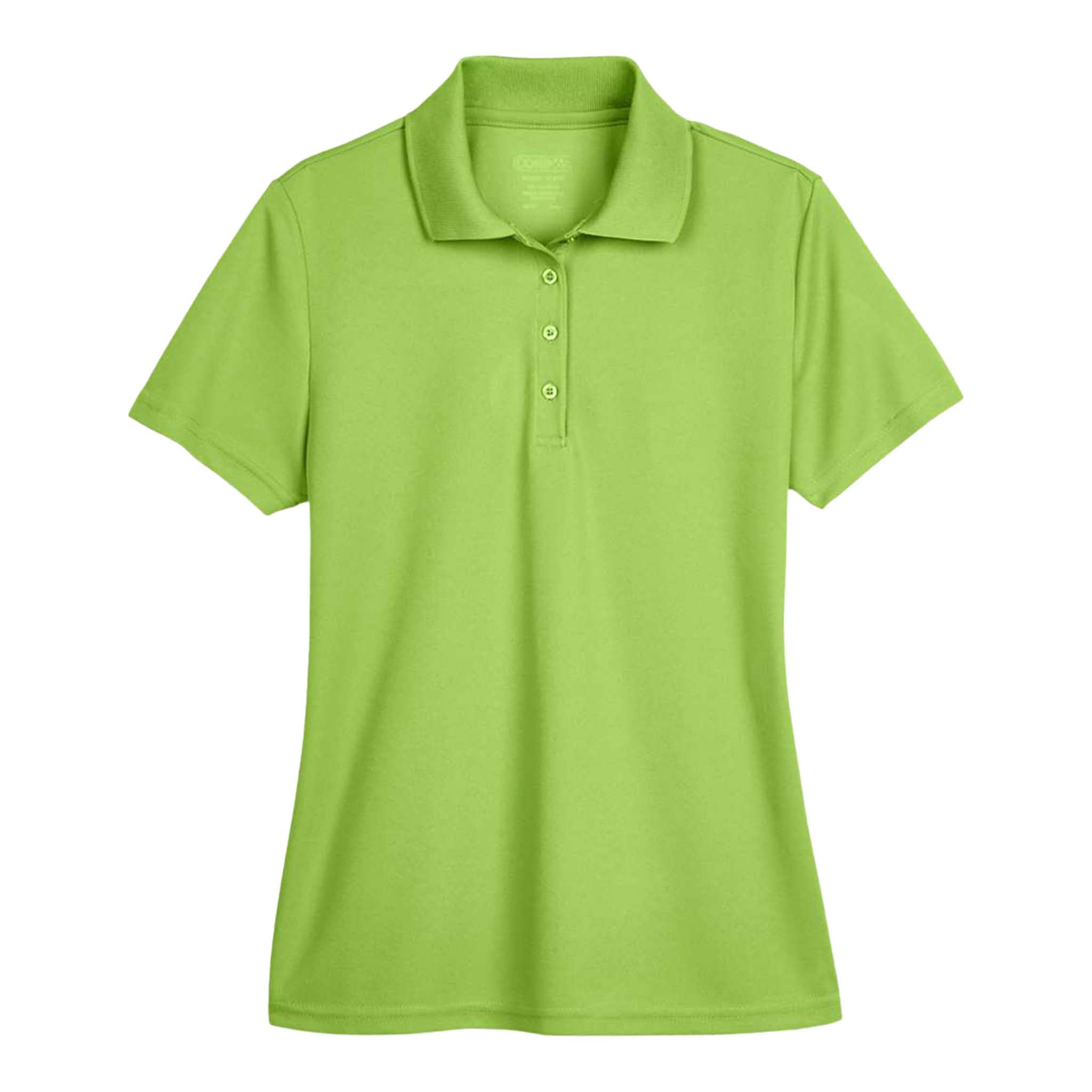 Core 365 78181 custom polo in acid green, front view