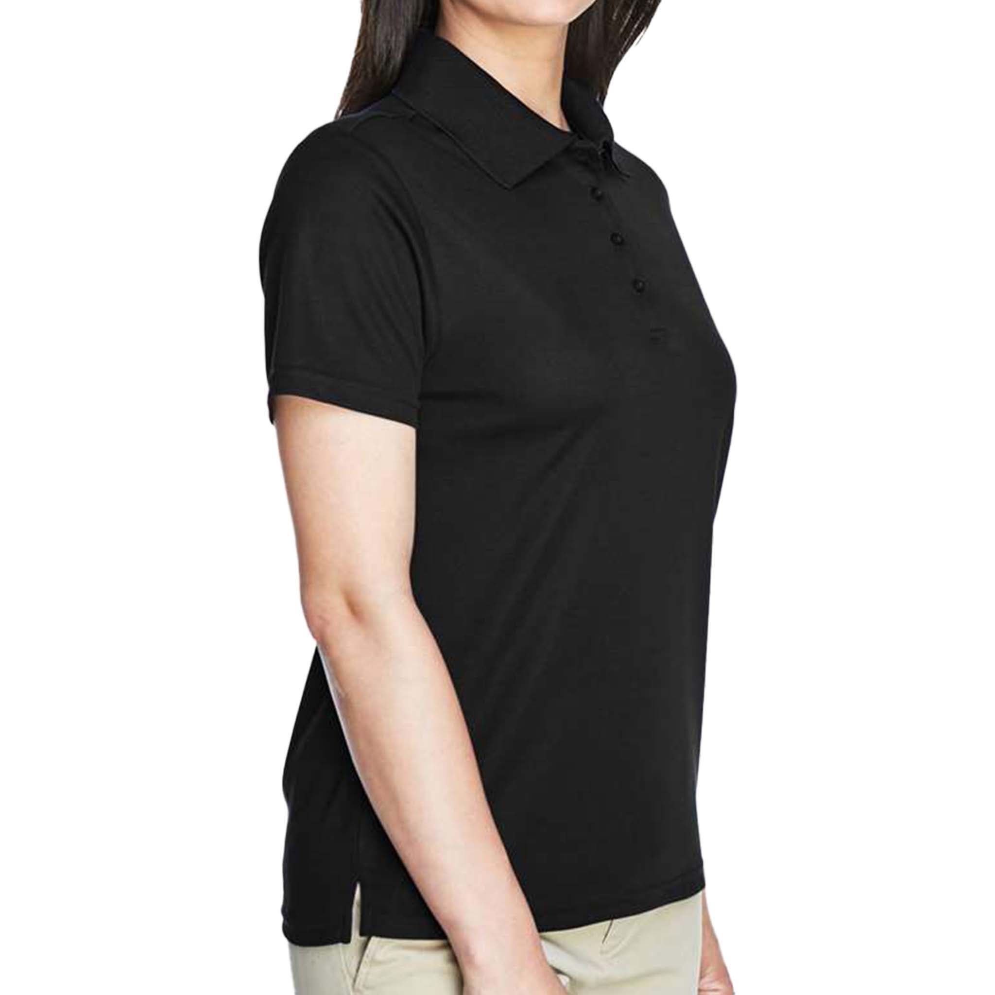 Core 365 78181 custom polo in black, right side view
