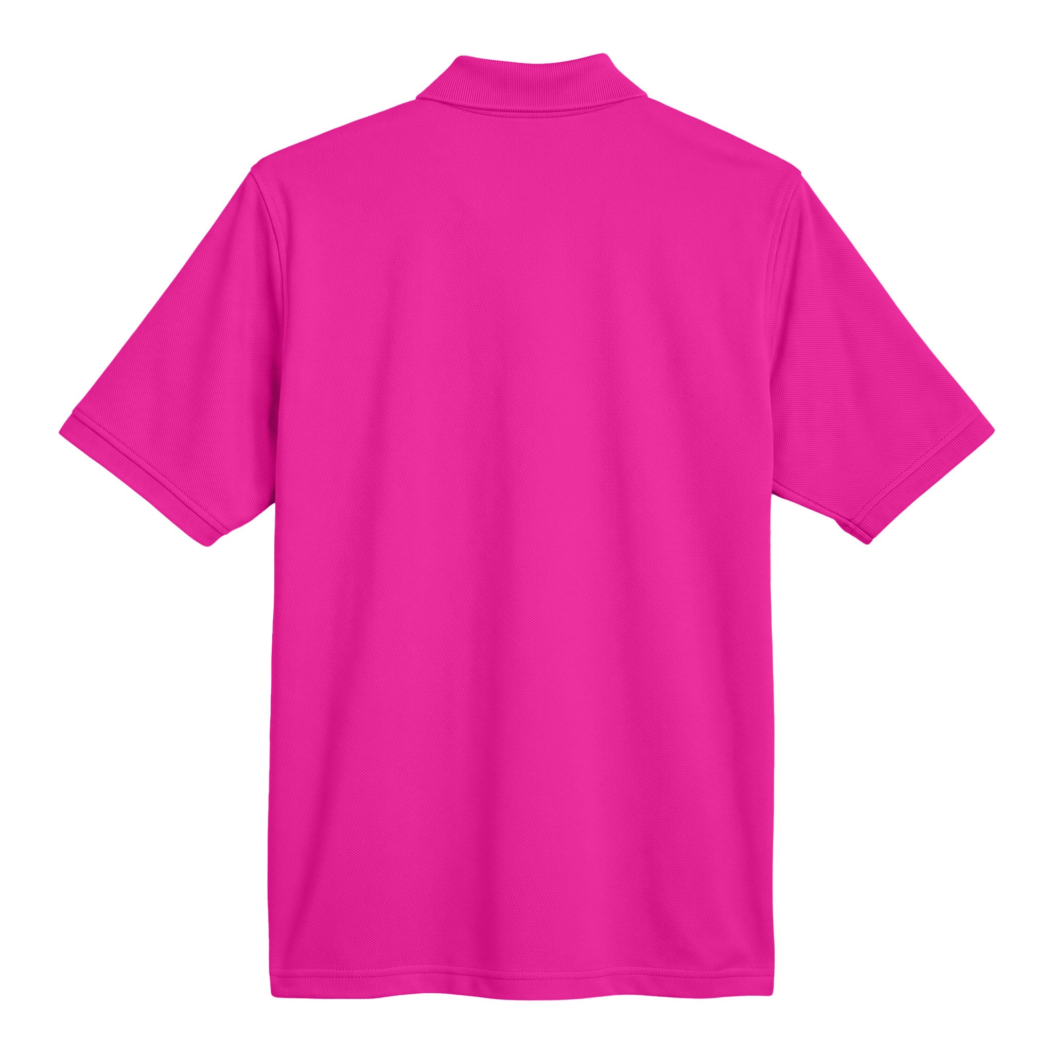 Core 365 78181 custom polo in bright magenta, back view