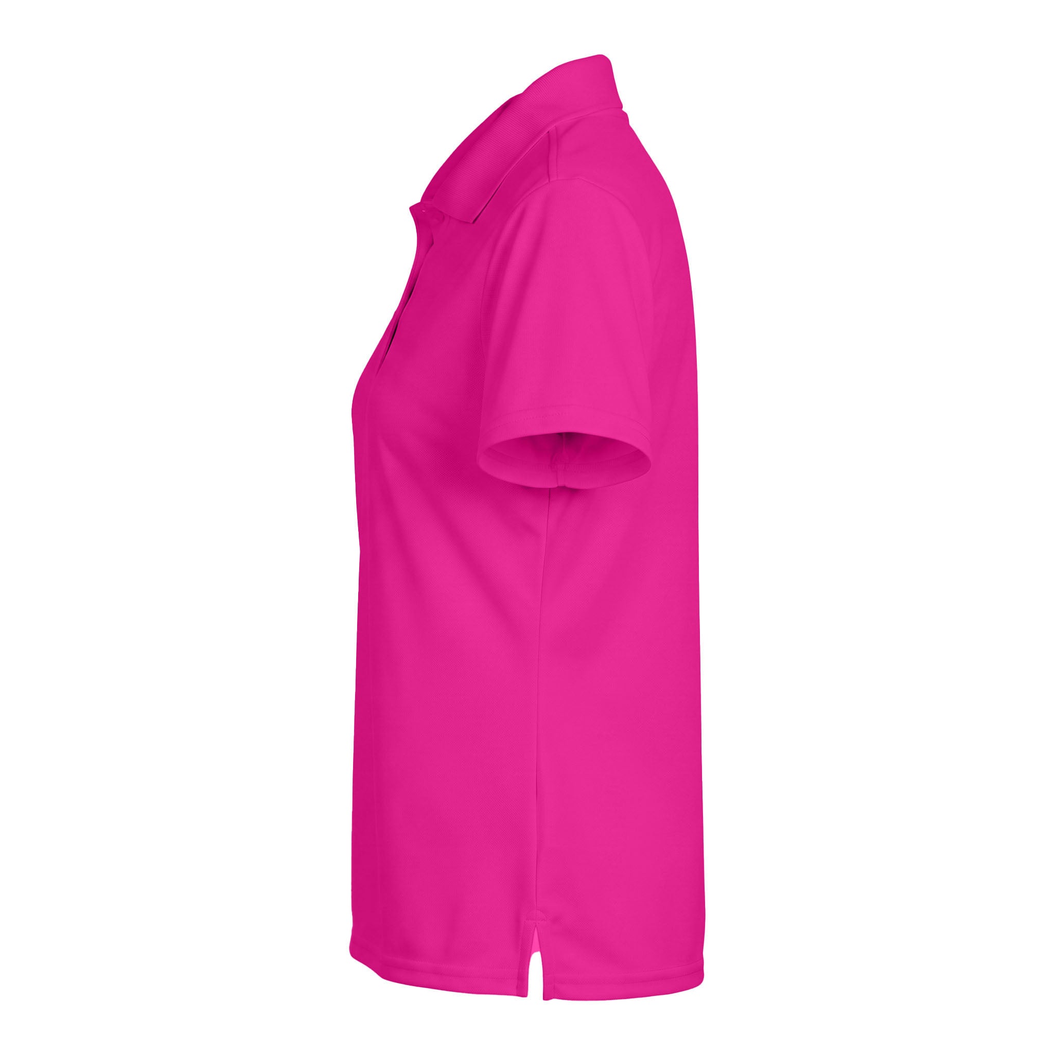 Core 365 78181 custom polo in bright magenta, left side view