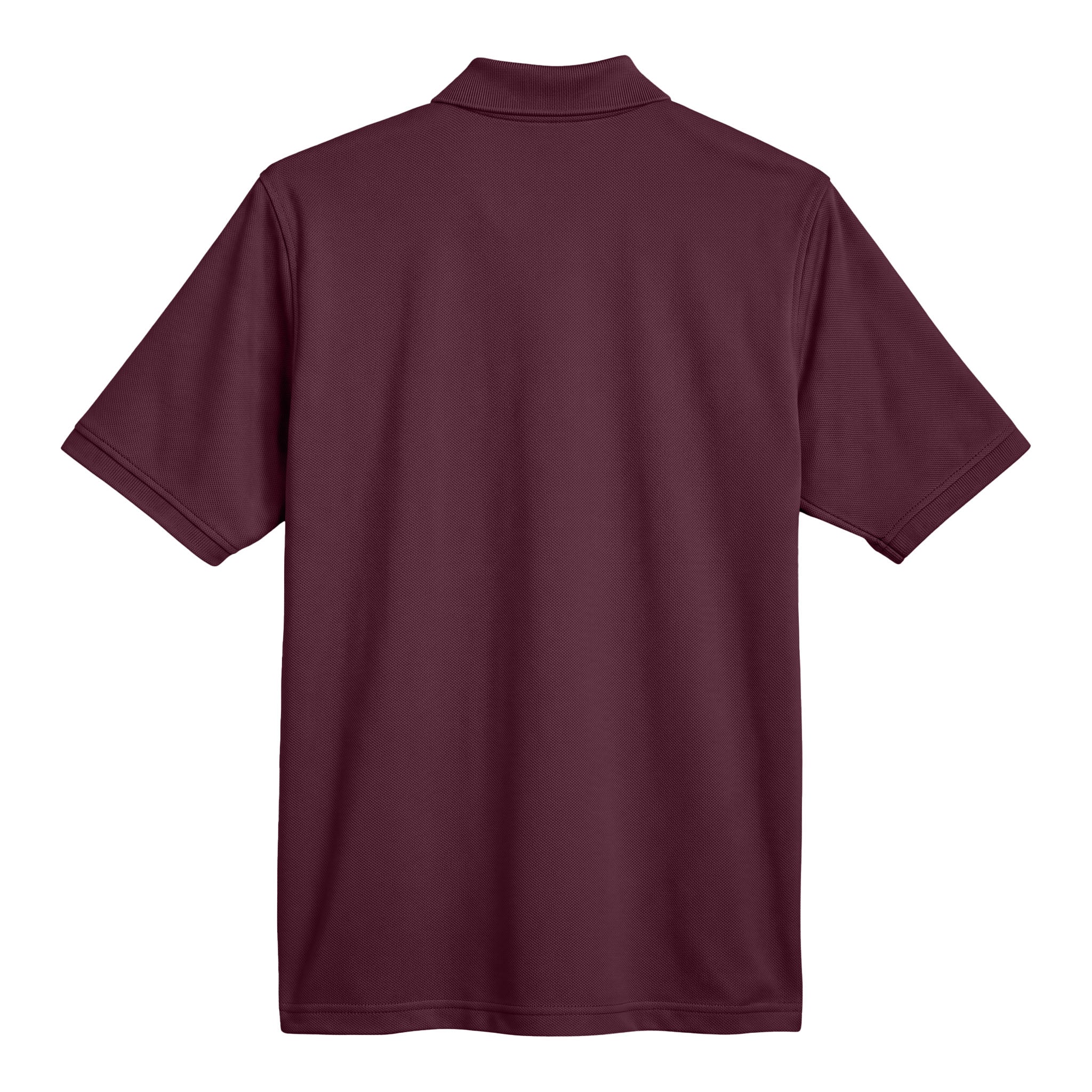 Core 365 78181 custom polo in burgundy, back view