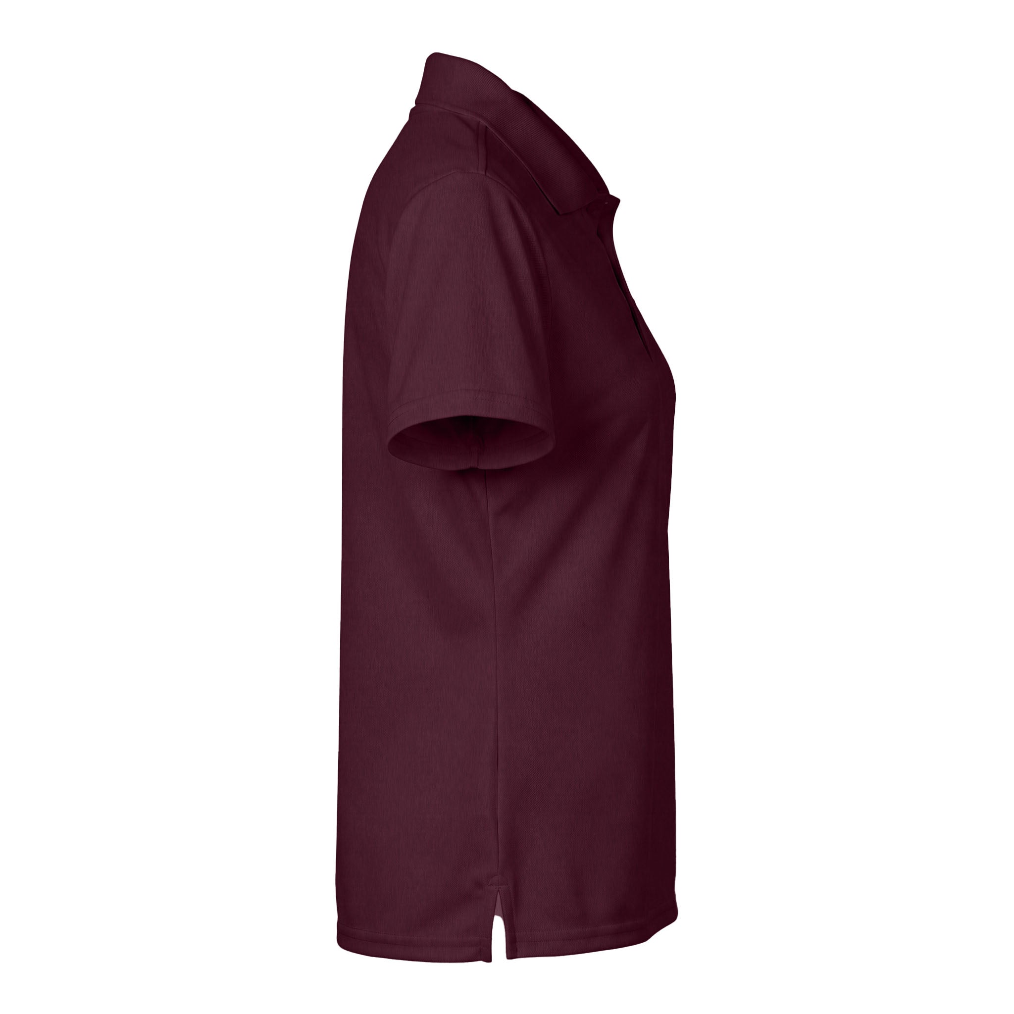 Core 365 78181 custom polo in burgundy, right side view