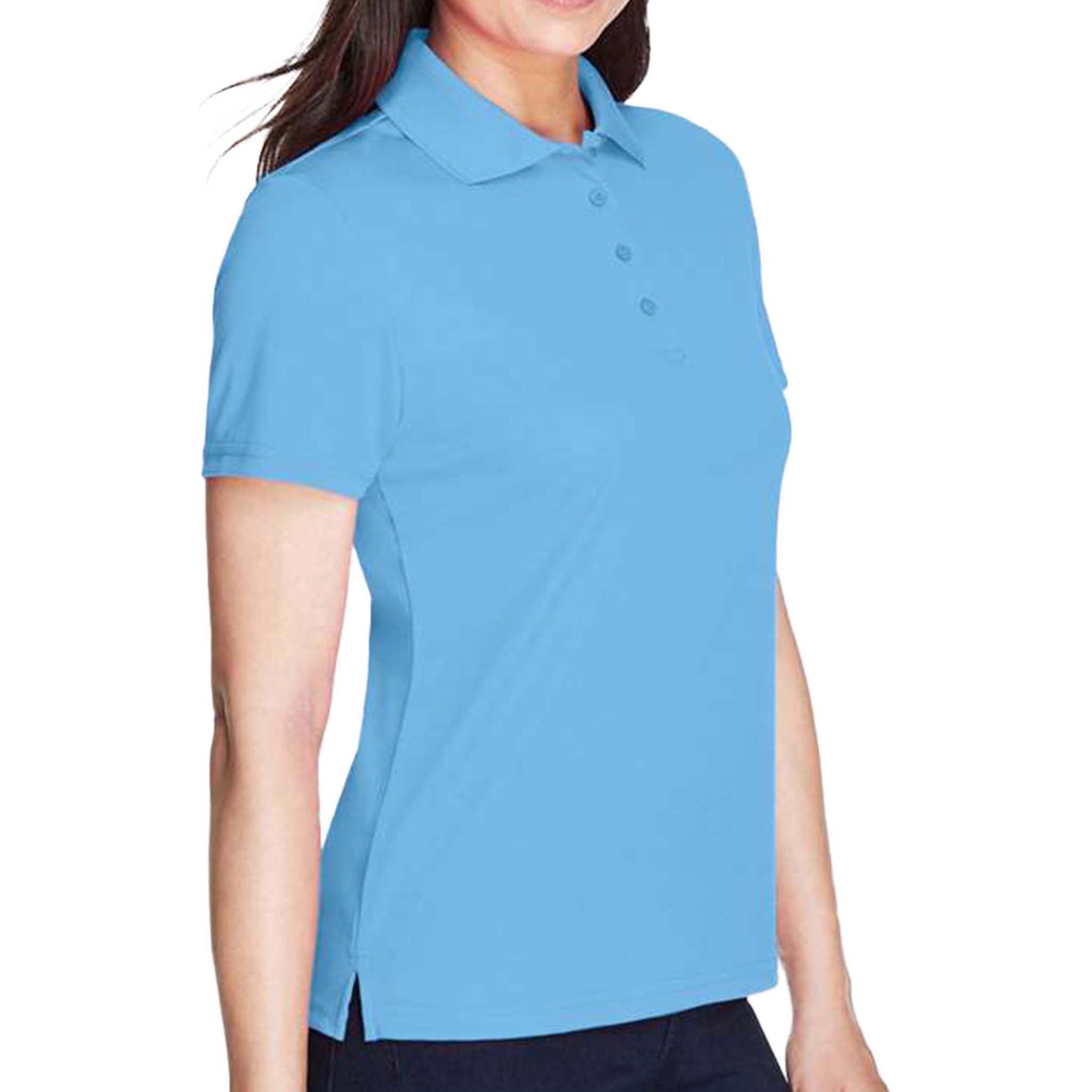 Core 365 78181 custom polo in columbia blue, right side view