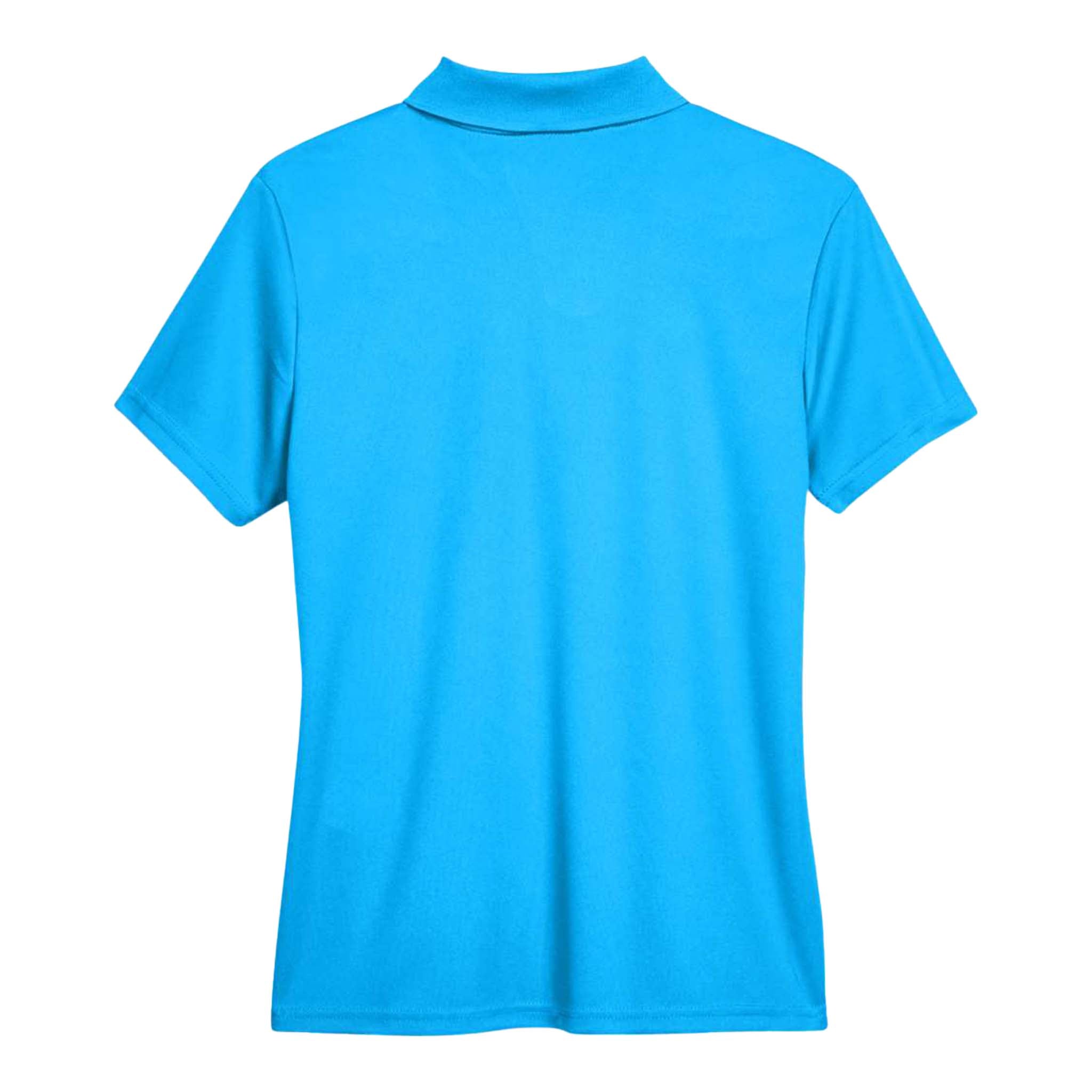 Core 365 78181 custom polo in electric blue, back view