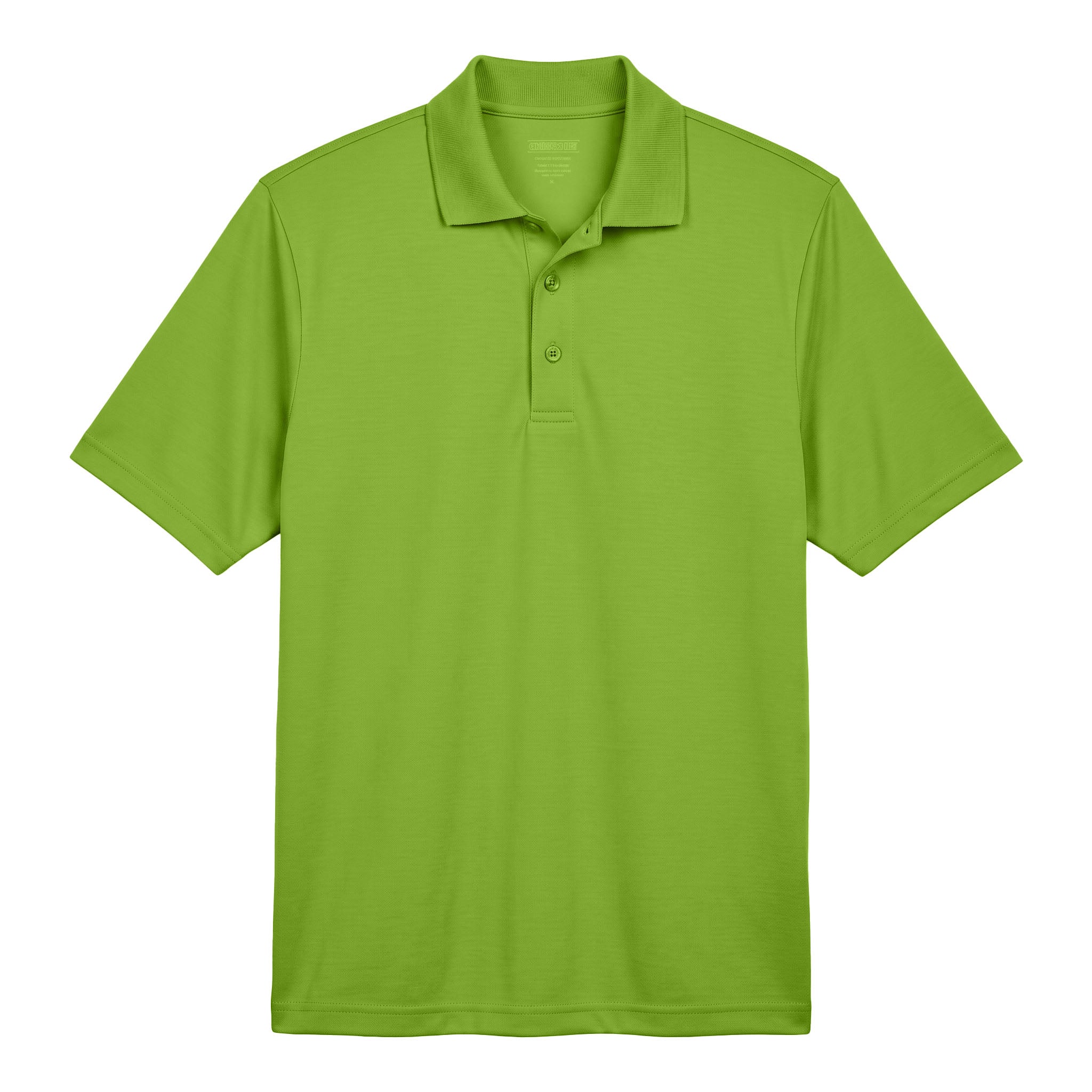 Core 365 88181 custom polo in acid green, front view