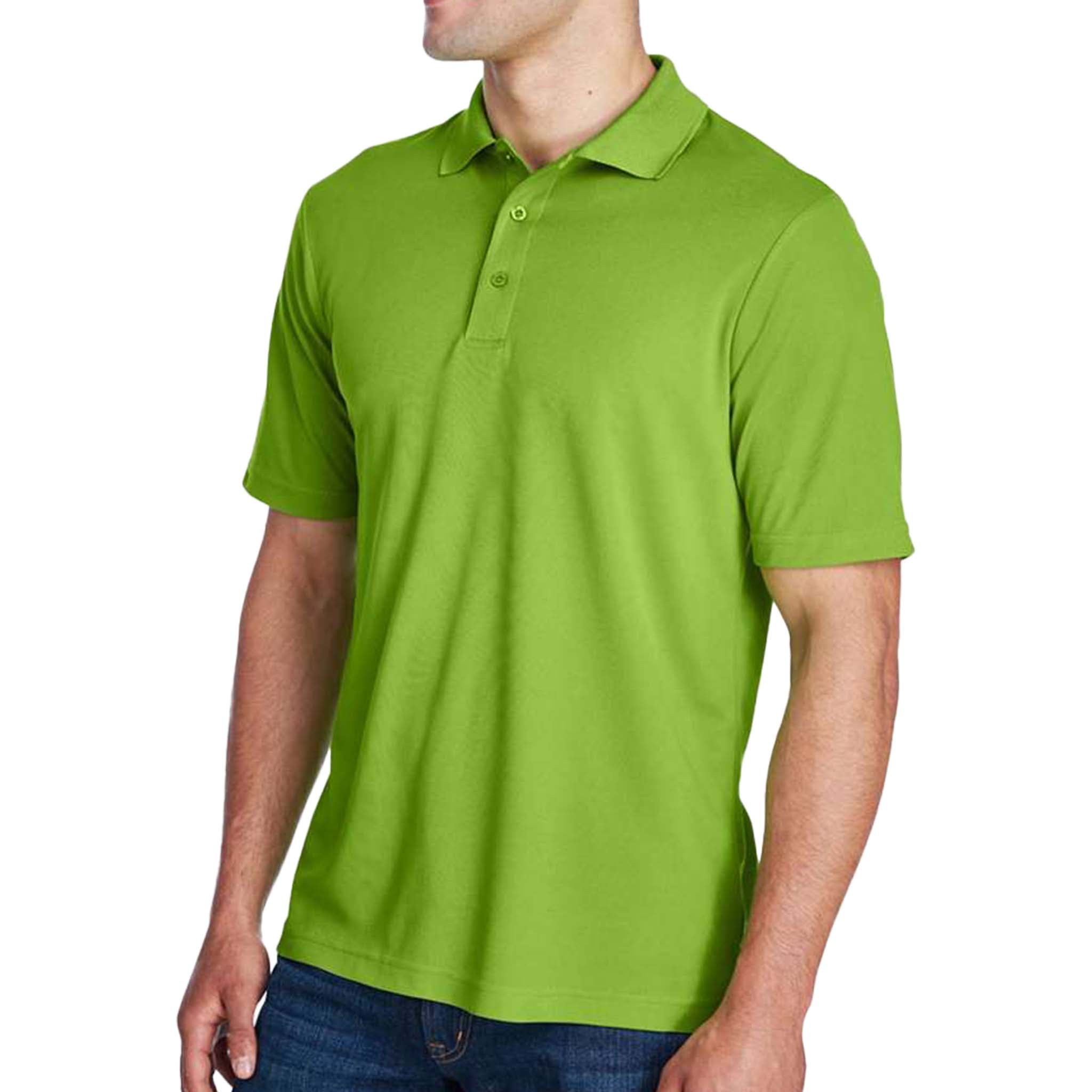 Core 365 88181 custom polo in acid green, left side view
