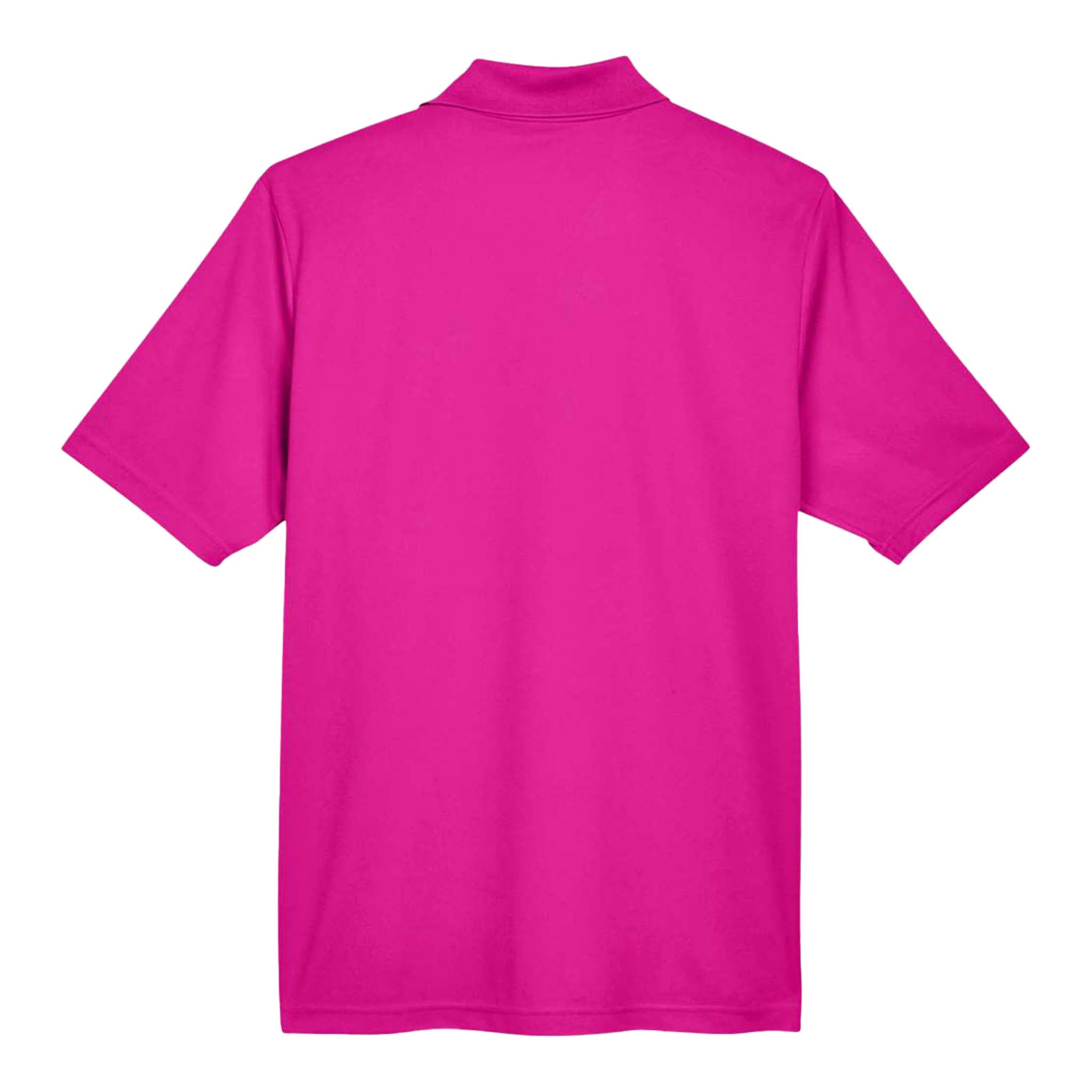 Core 365 88181 custom polo in bright magenta, back view
