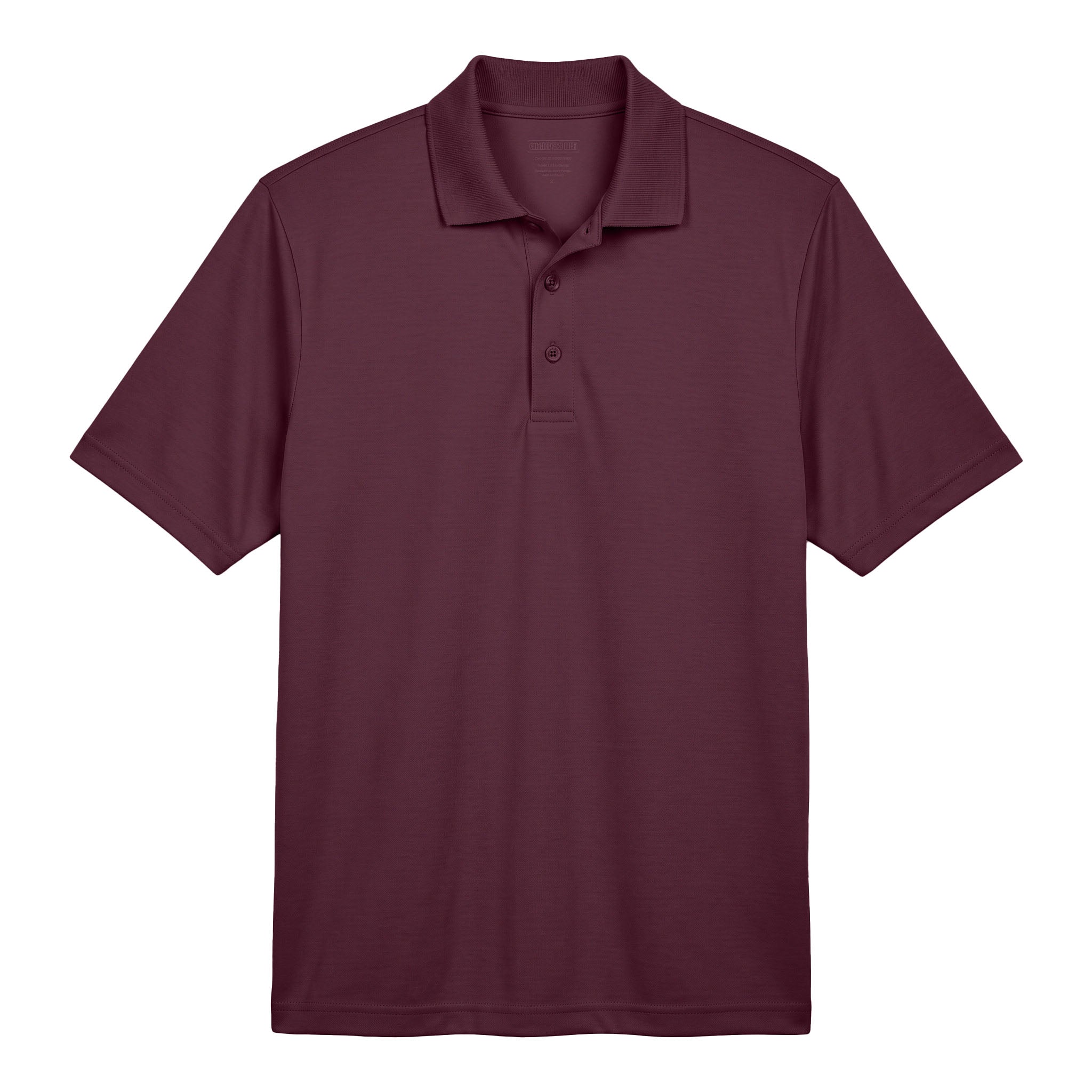 Core 365 88181 custom polo in burgundy, front view