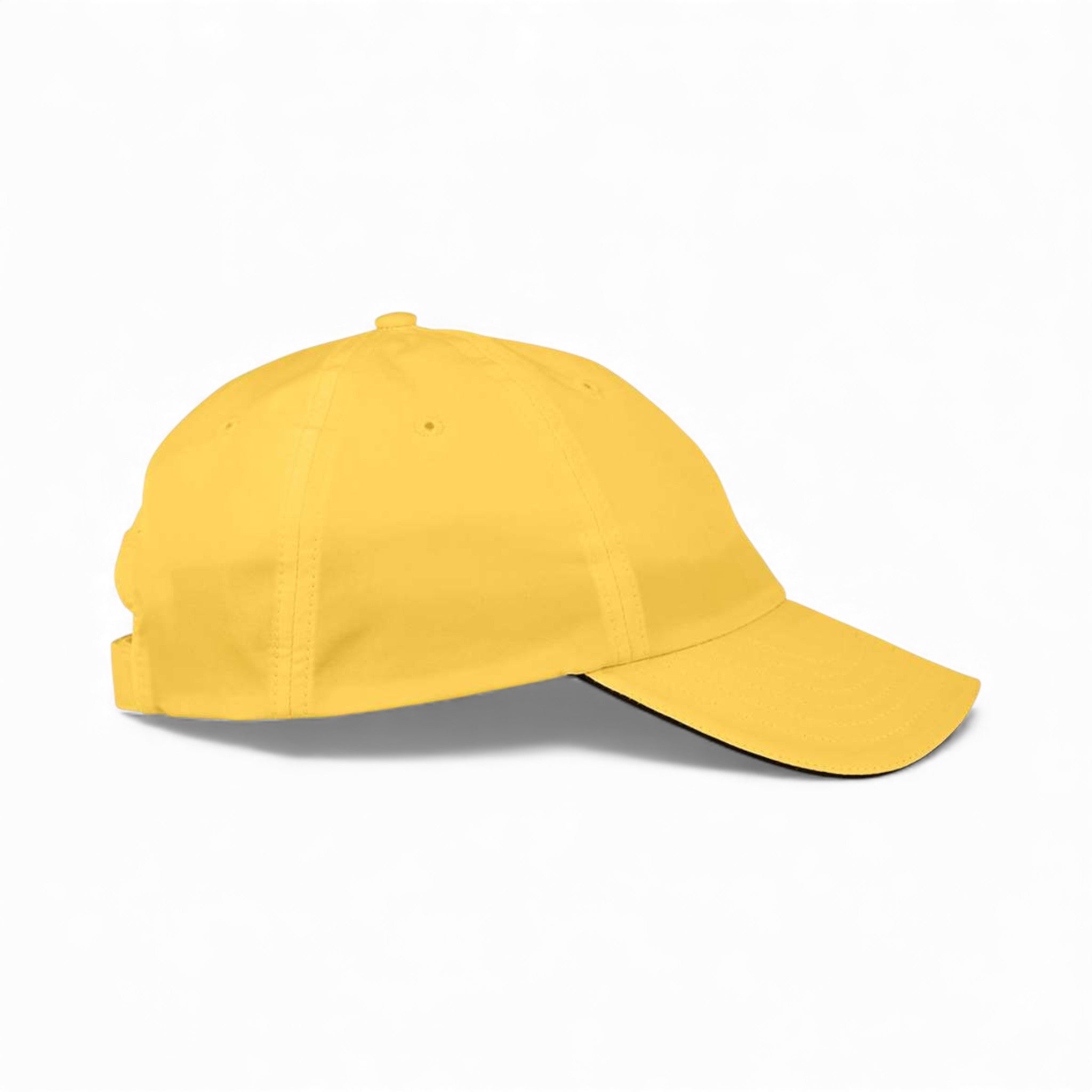Right side view of Core 365 CE001 custom hat in campus gold