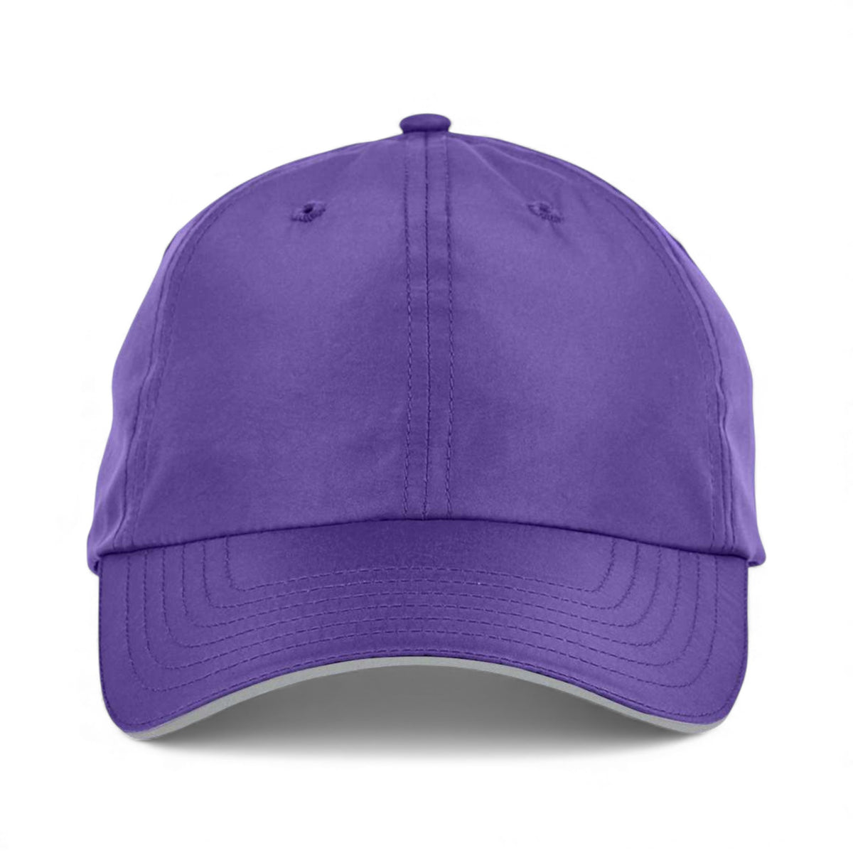Front view of Core 365 CE001 custom hat in campus purple